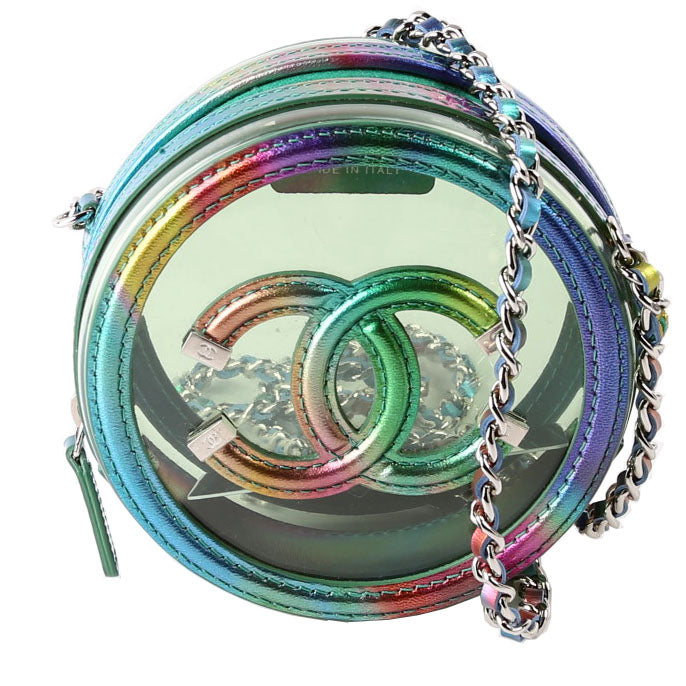 Chanel Filigree Round PVC Lambskin 29M Rainbow Handbag