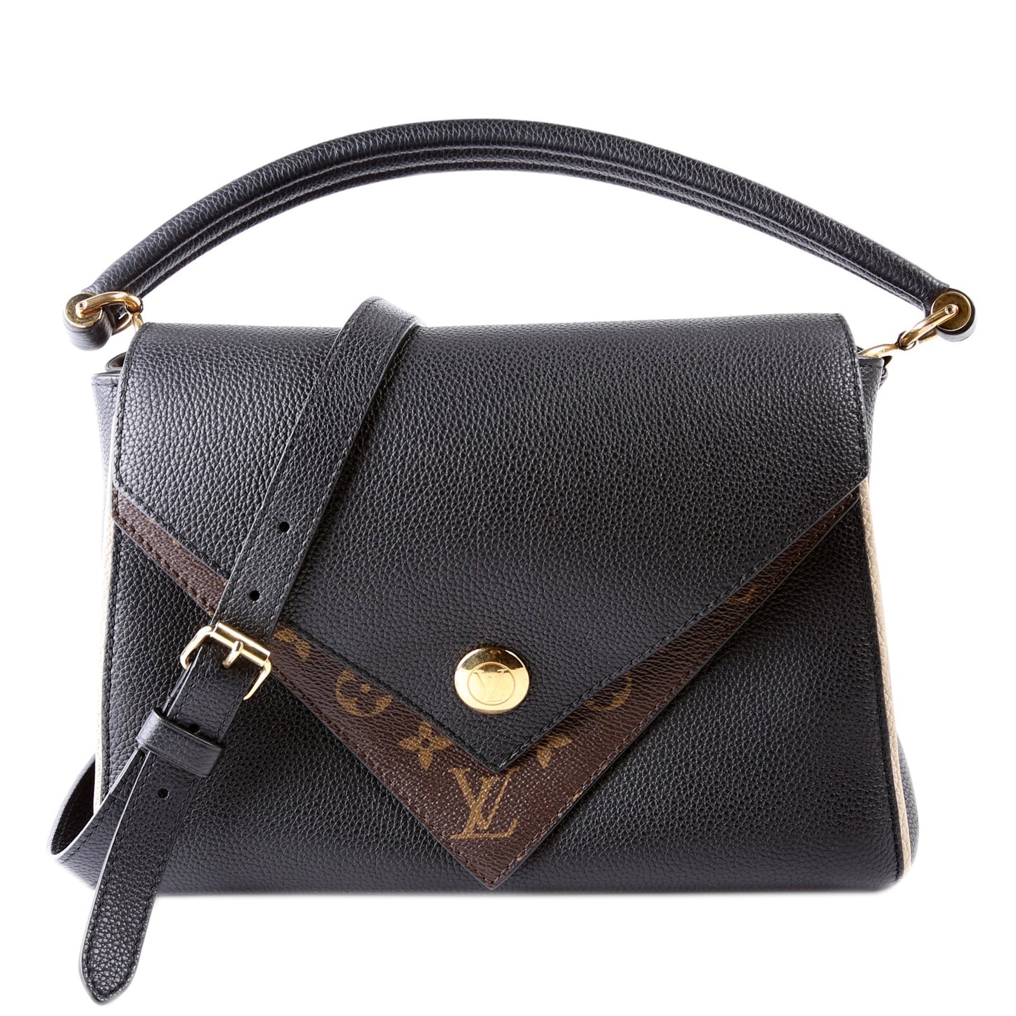 Louis Vuitton Double V Leather Handbag Leather 3