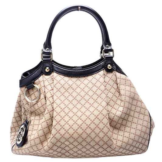 Gucci Sukey Diamante Canvas Medium Travel Bag Canvas Medium
