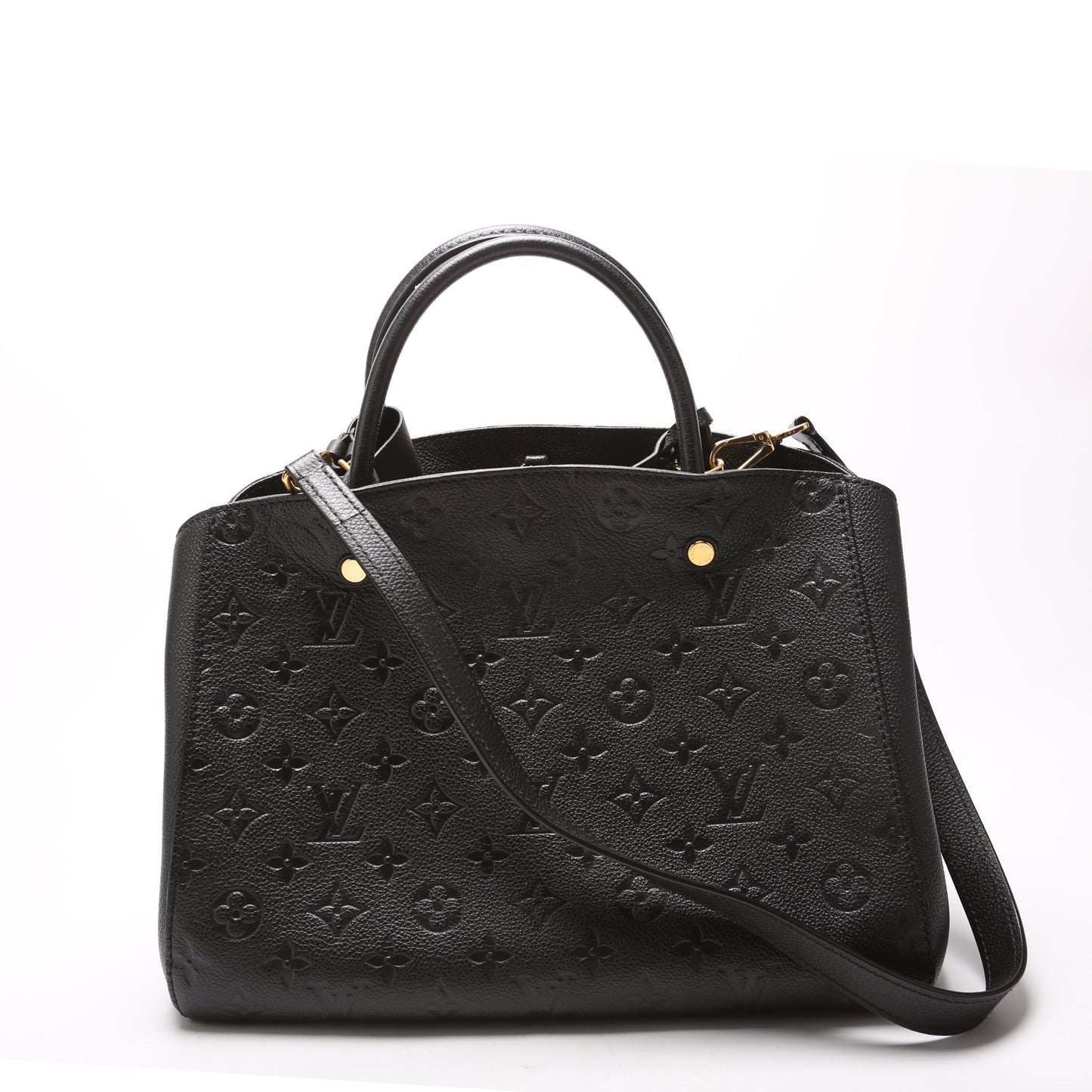 Louis Vuitton Montaigne MM Empreinte Black Handbag Black 2