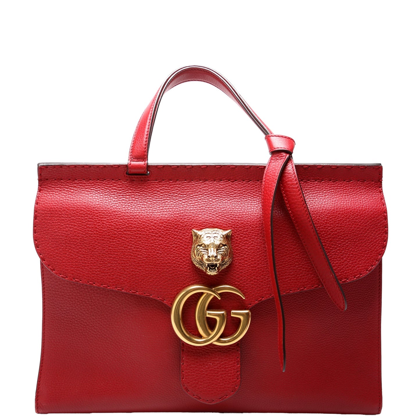 Gucci Marmont Red Top Handle Travel Bag