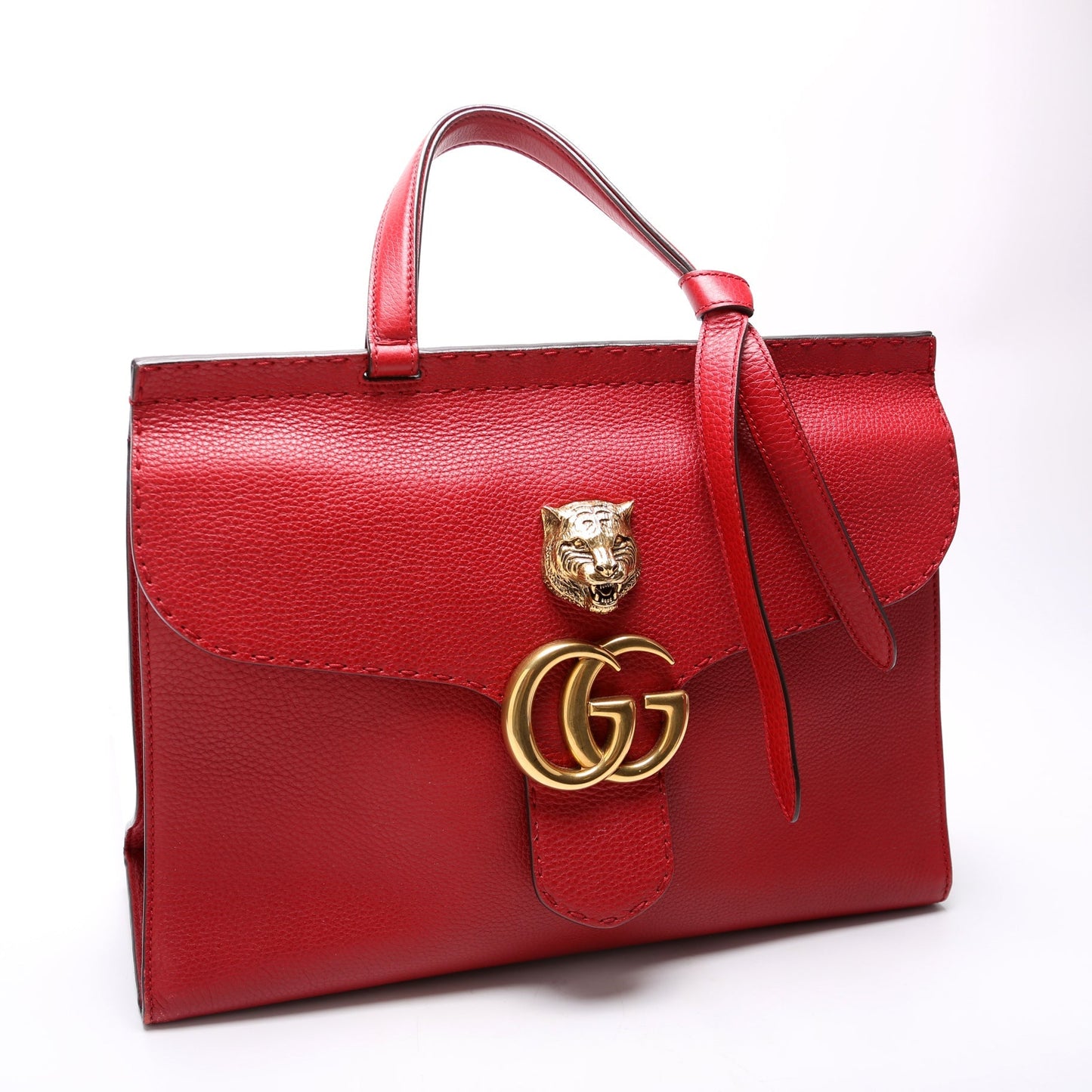 Gucci Marmont Red Top Handle Travel Bag