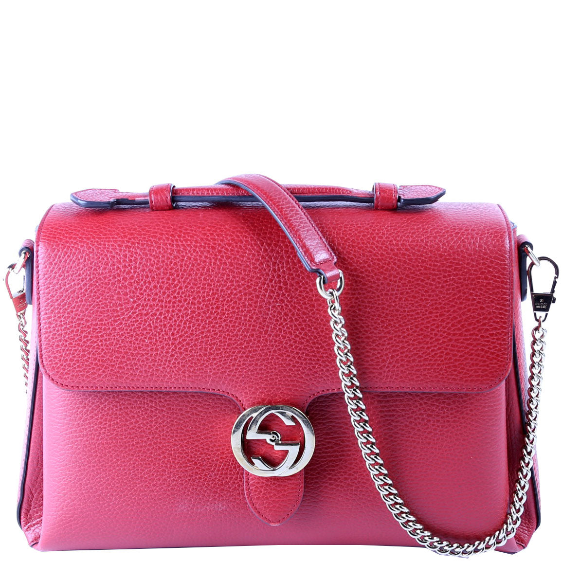 Gucci Interlocking GG Red Large Shoulder Bag