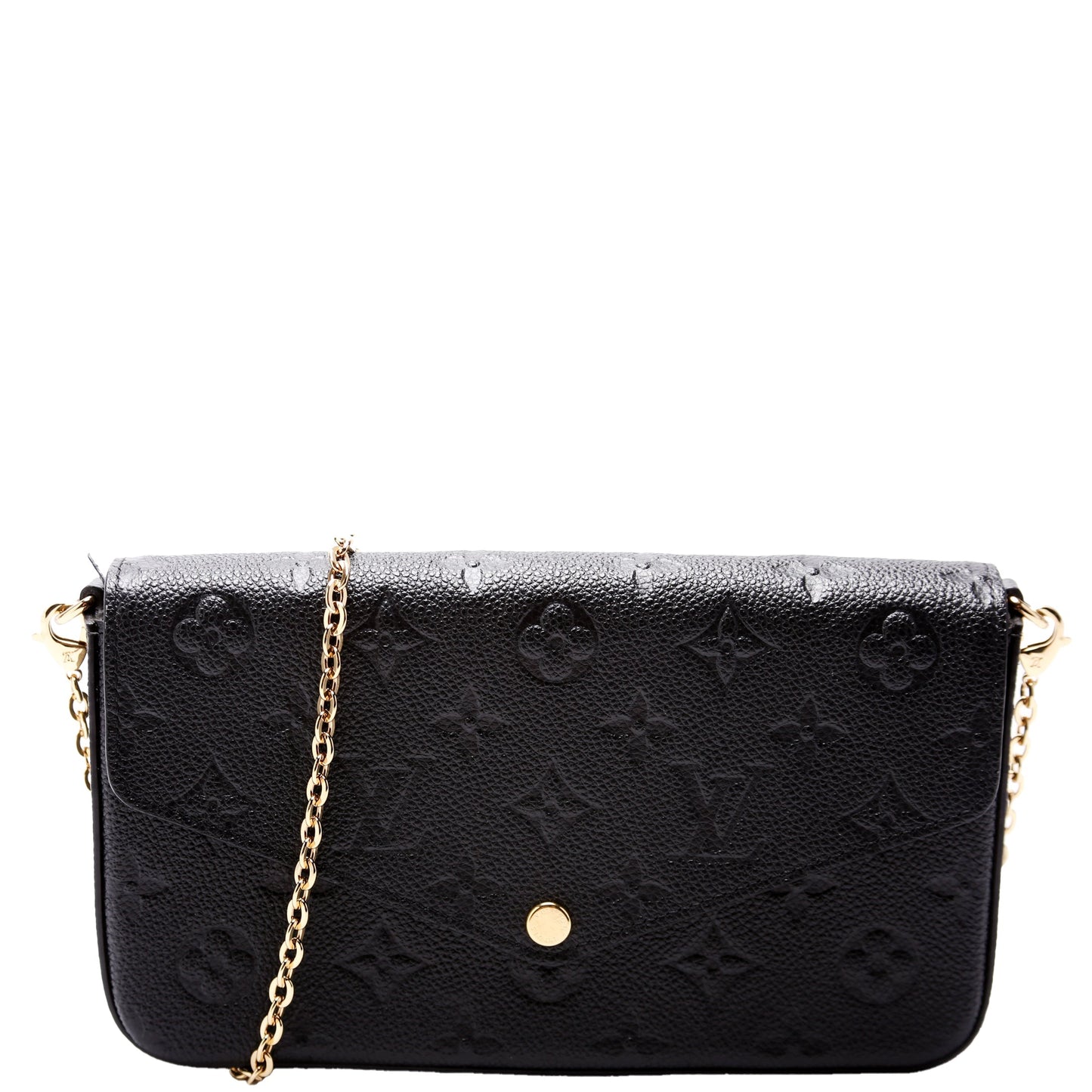 Louis Vuitton Pochette Felicie Empreinte Black Clutch Bag Black 3