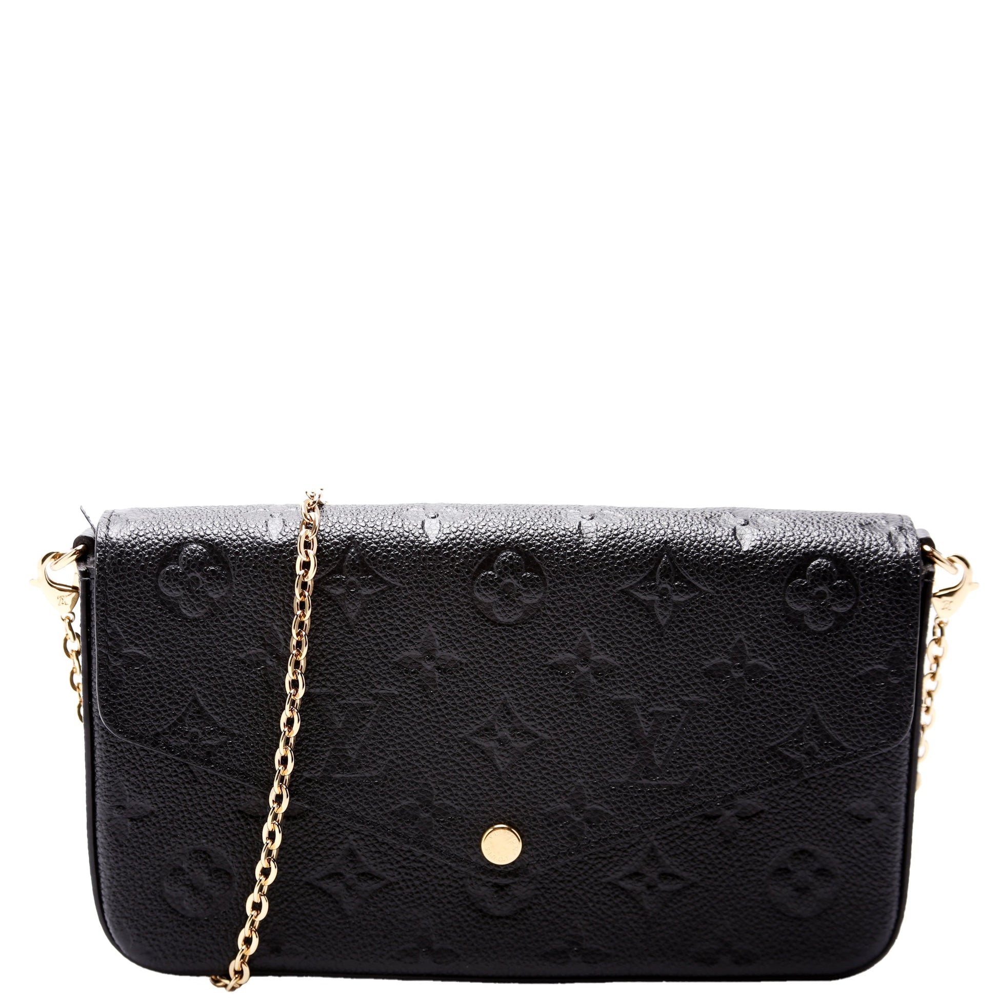 Louis Vuitton Pochette Felicie Empreinte Black Clutch Bag Black 3