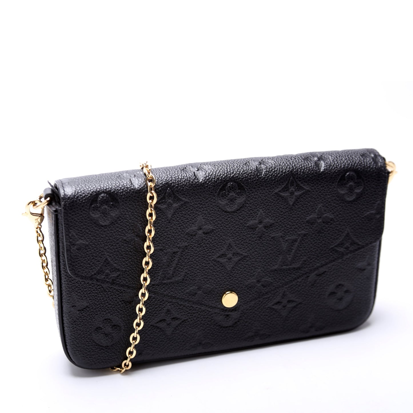 Louis Vuitton Pochette Felicie Empreinte Black Clutch Bag Black 3
