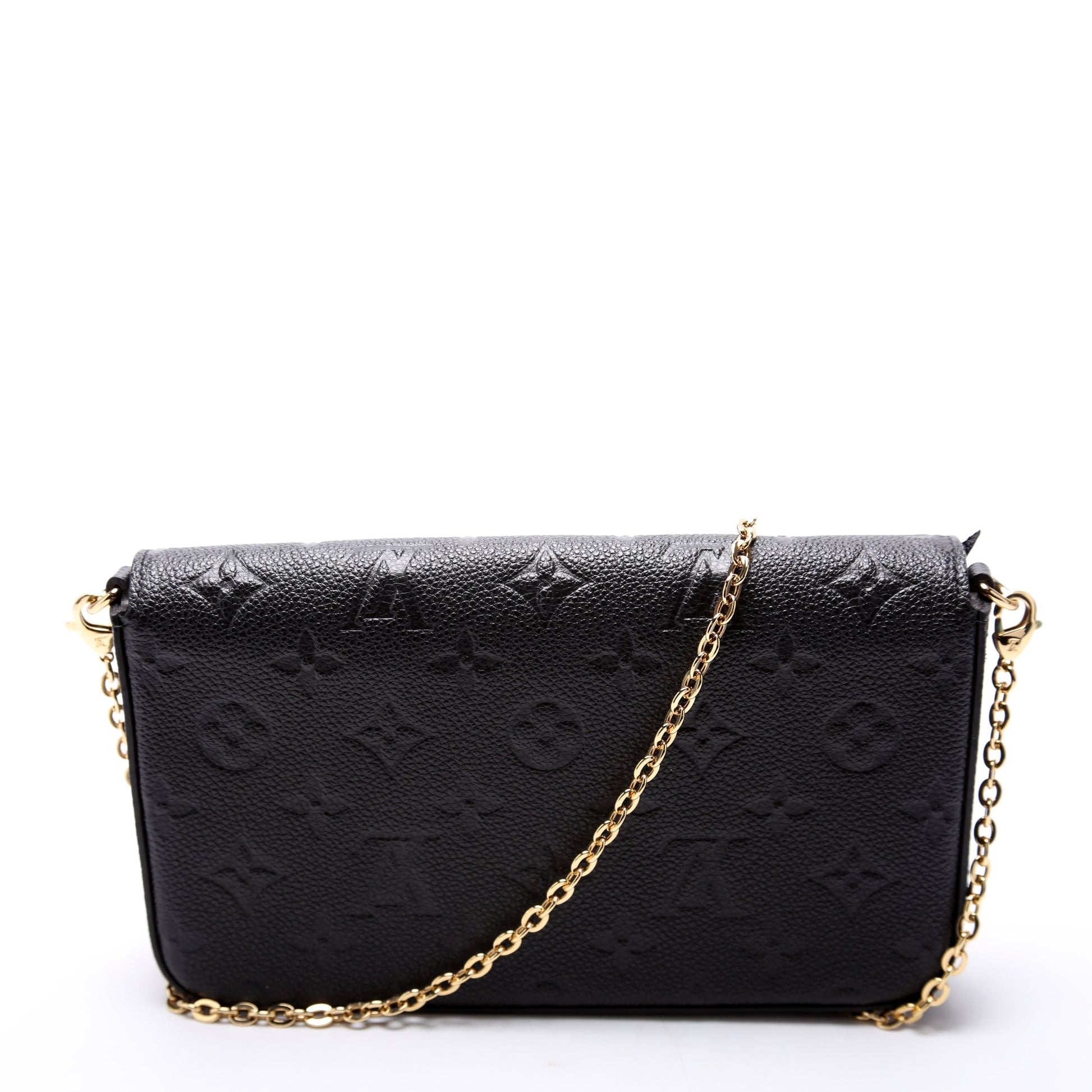 Louis Vuitton Pochette Felicie Empreinte Black Clutch Bag Black 3