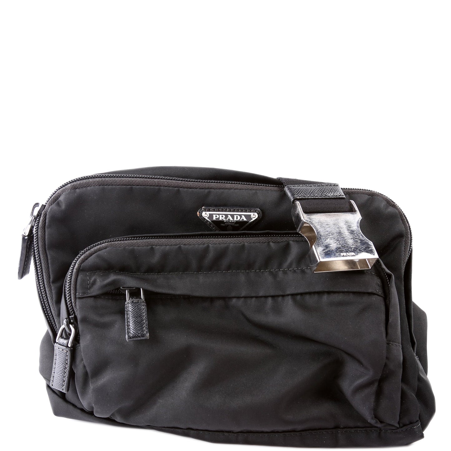 Prada Tessuto Waist Bag Nylon Large Travel Bag