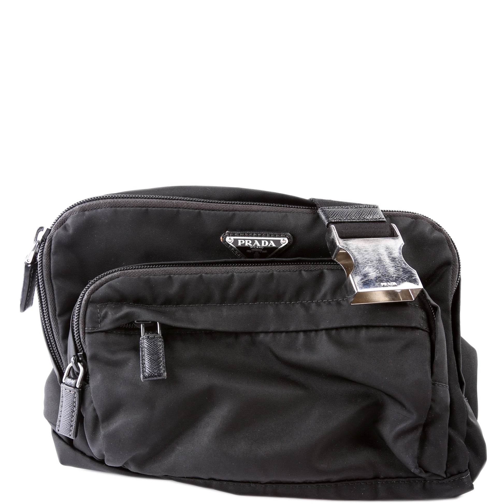 Prada Tessuto Waist Bag Nylon Large Travel Bag