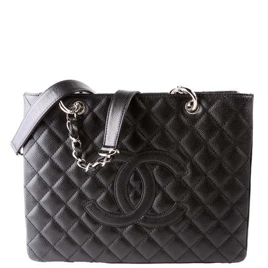 Chanel Grand Shopping Caviar Black Tote Bag Black 1