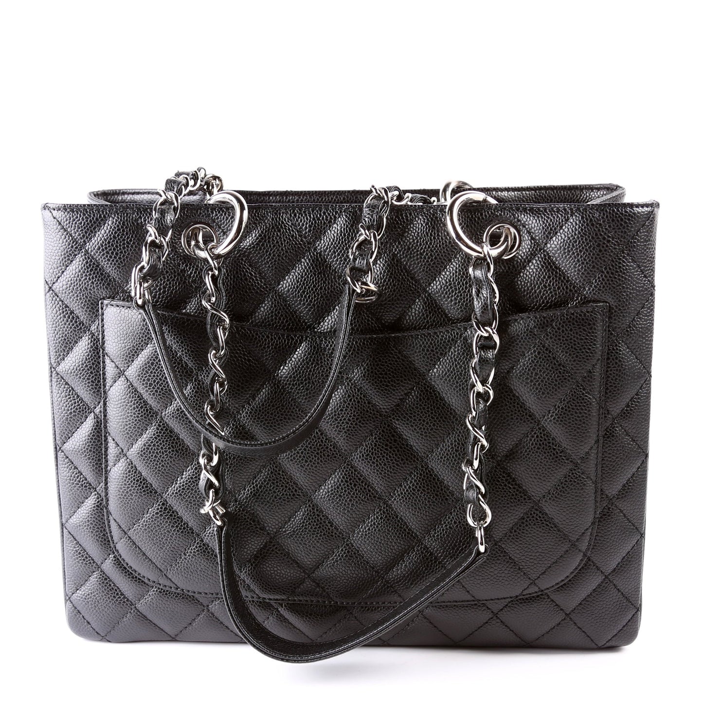 Chanel Grand Shopping Caviar Black Tote Bag Black 1
