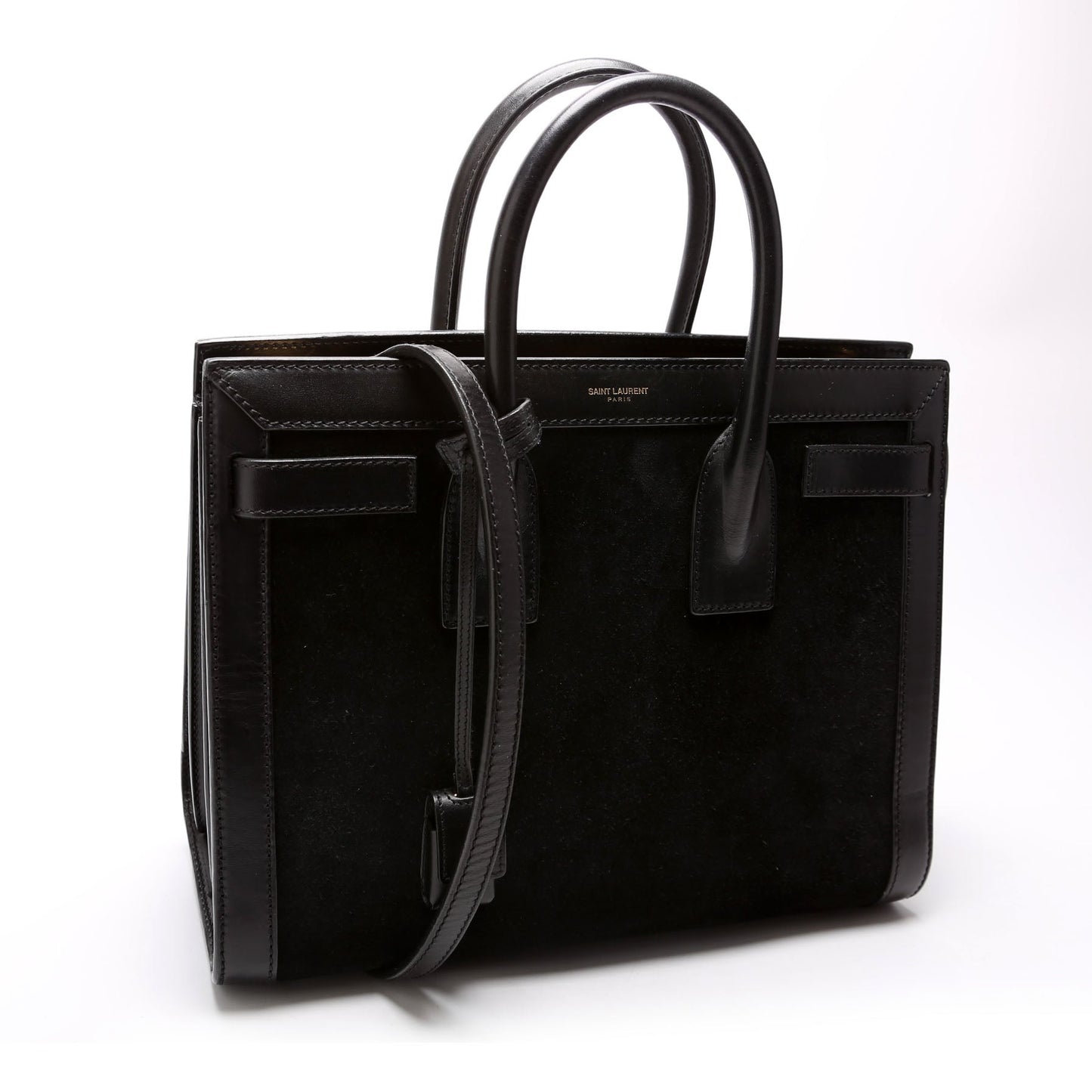 YSL Saint Laurent Sac De Jour Bag Black Small Travel Bag Small 355153 Black