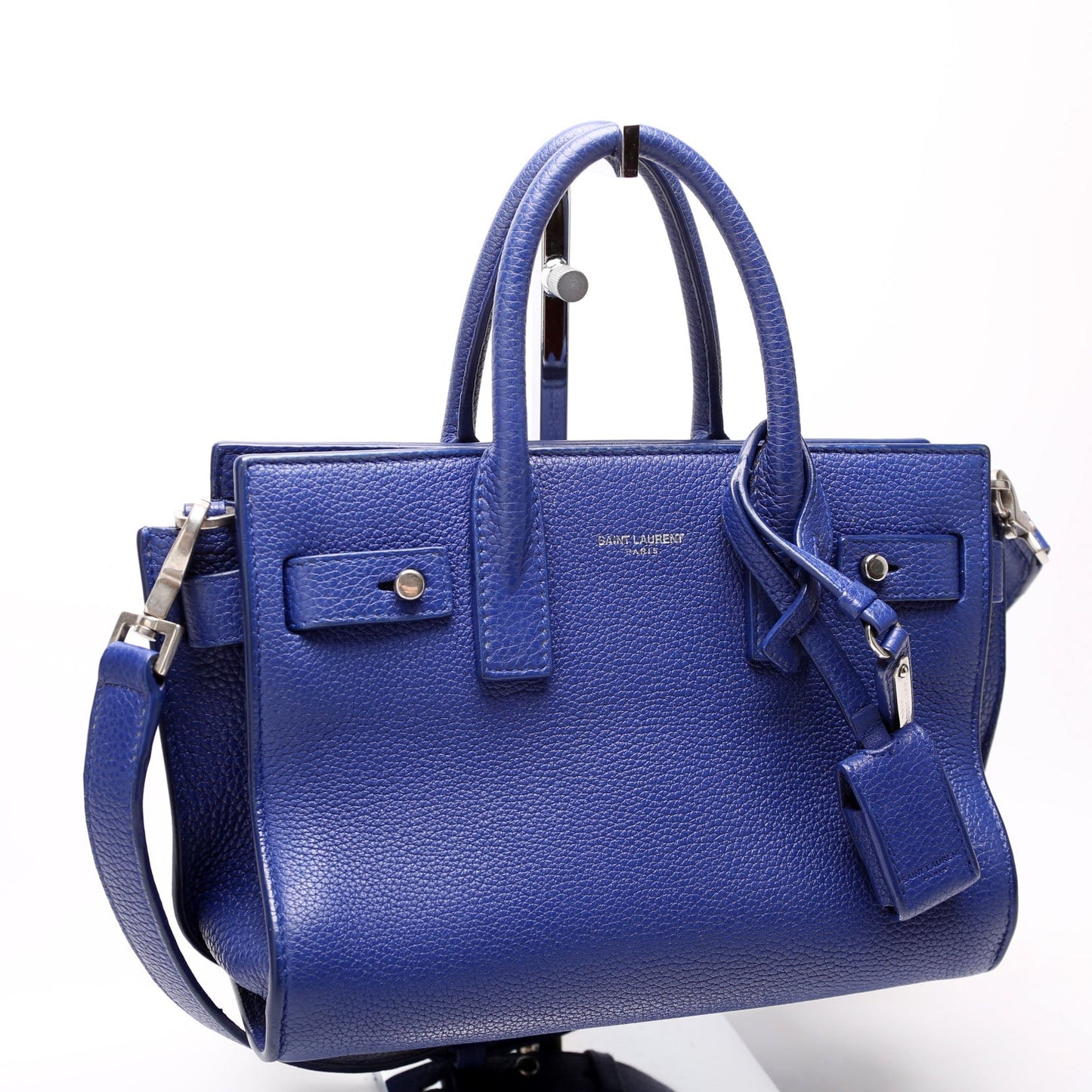 YSL Saint Laurent Sac De Jour Baby Souple Bag Blue Travel Bag