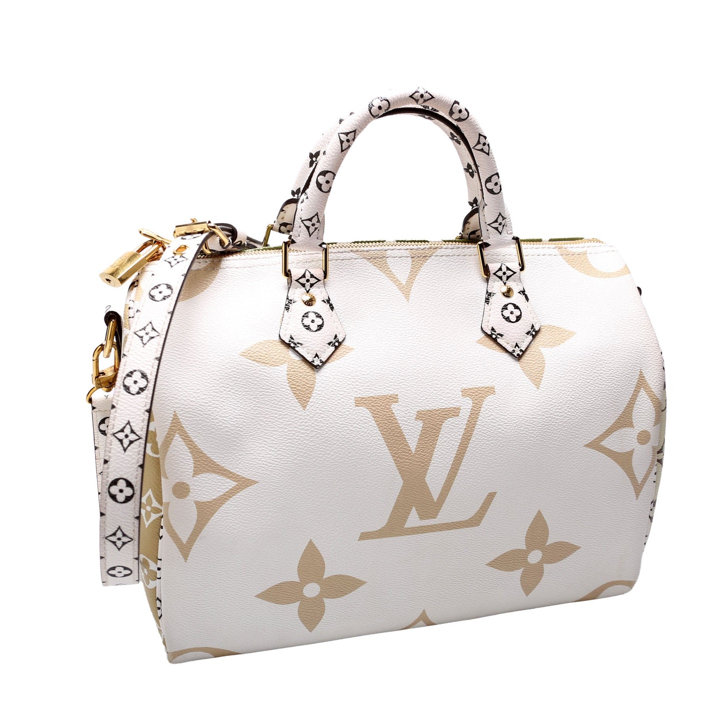 Louis Vuitton Speedy 30 Bandouliere Giant Monogram Green Handbag
