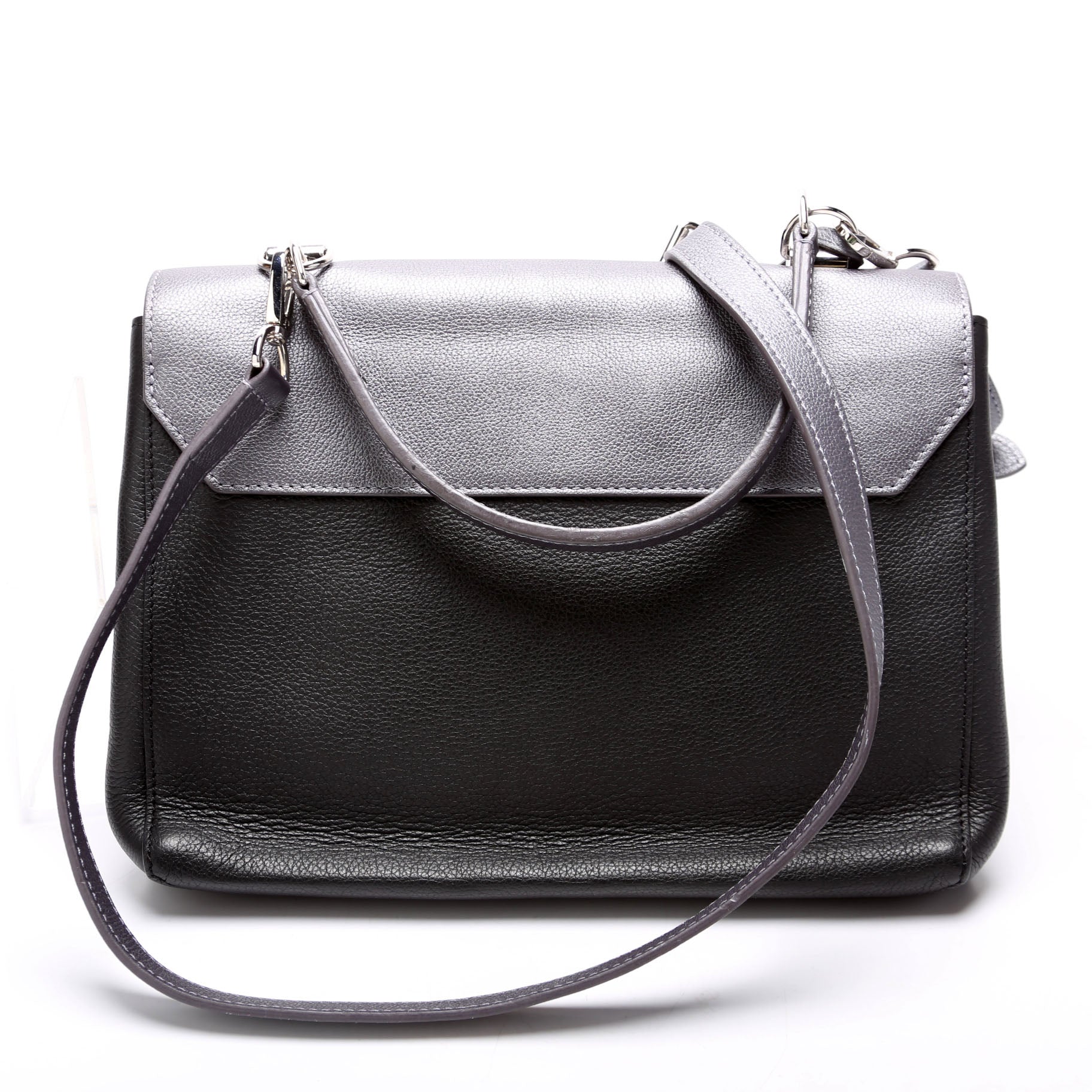 Louis Vuitton Lockme II Eyelet Sier Black Silver Handbag