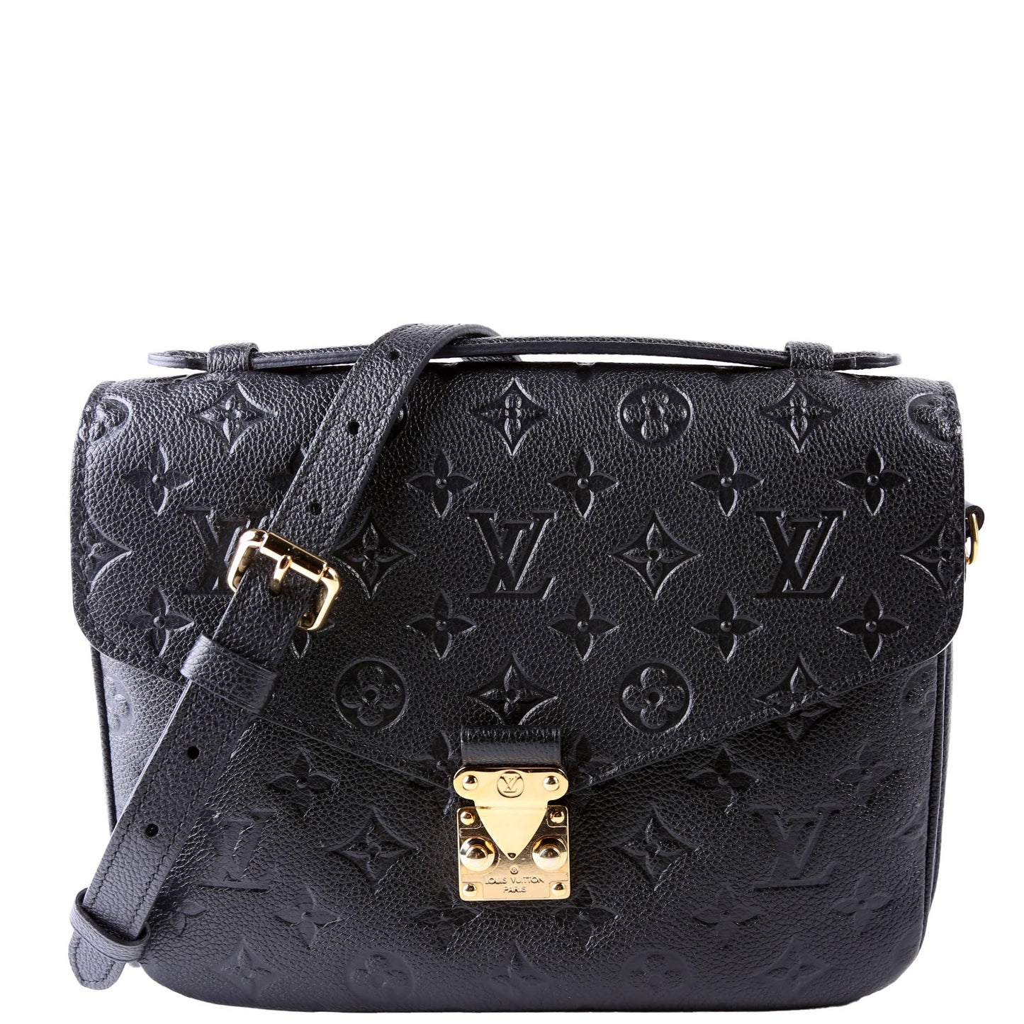 Louis Vuitton Pochette Metis Empreinte Black Clutch Bag Black 1