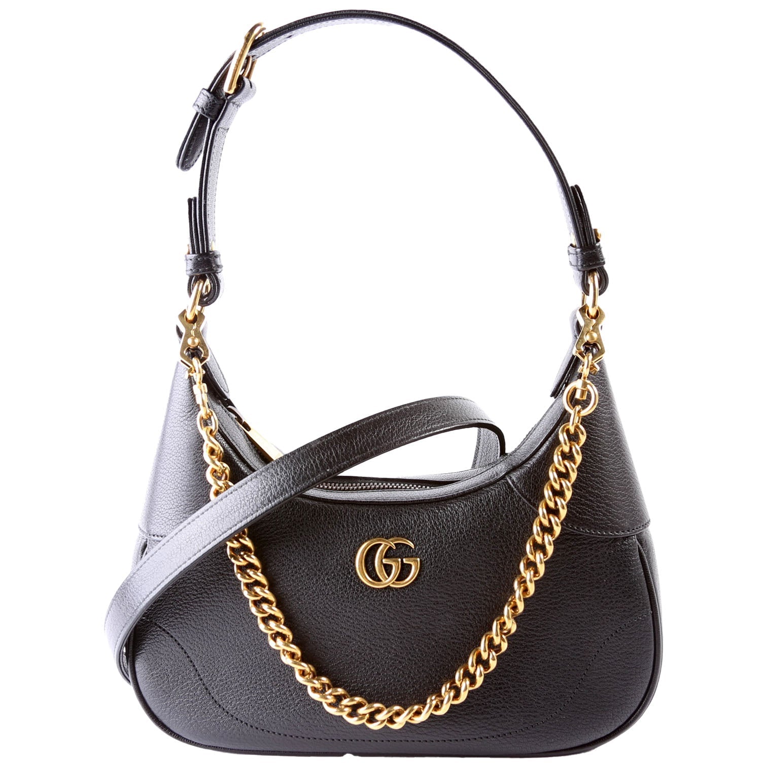 Gucci Aphrodite Leather Black Small Shoulder Bag