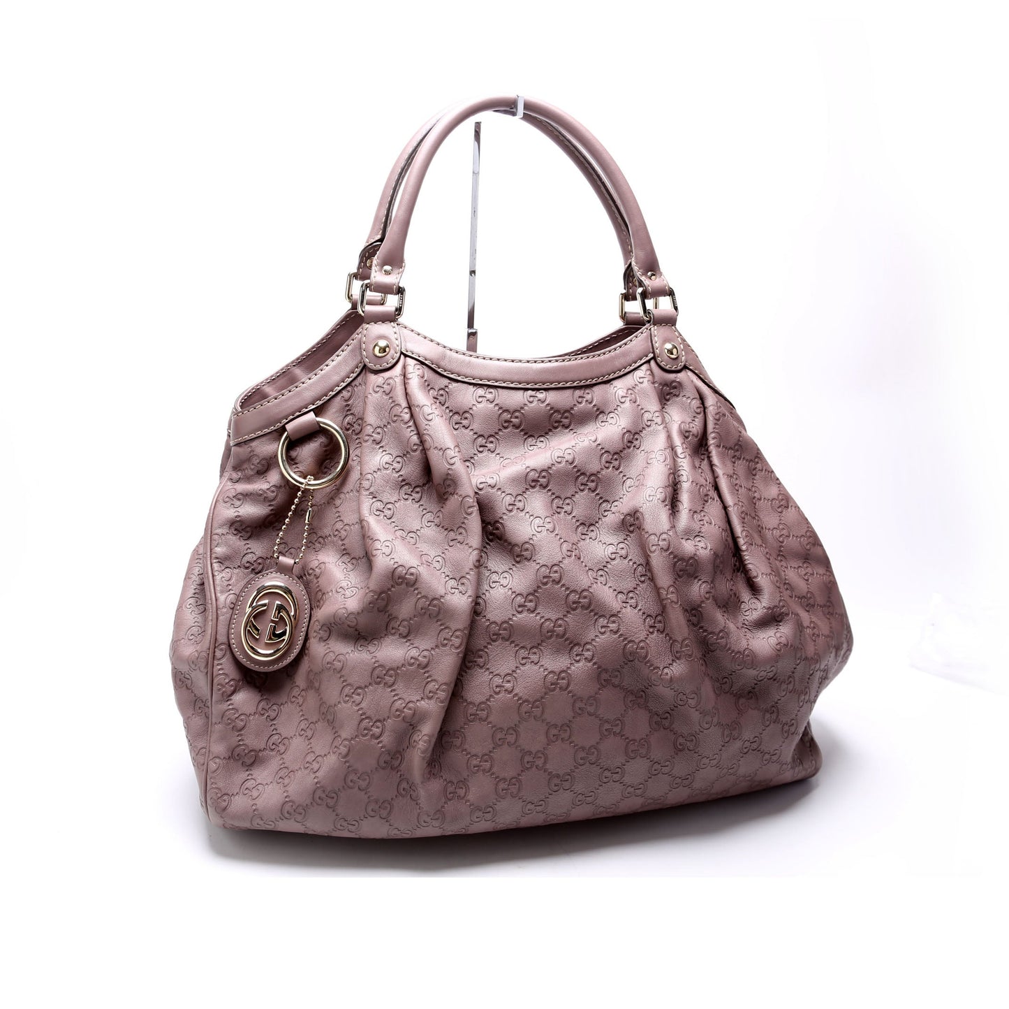 Gucci Sukey Mauve Leather Large Travel Bag