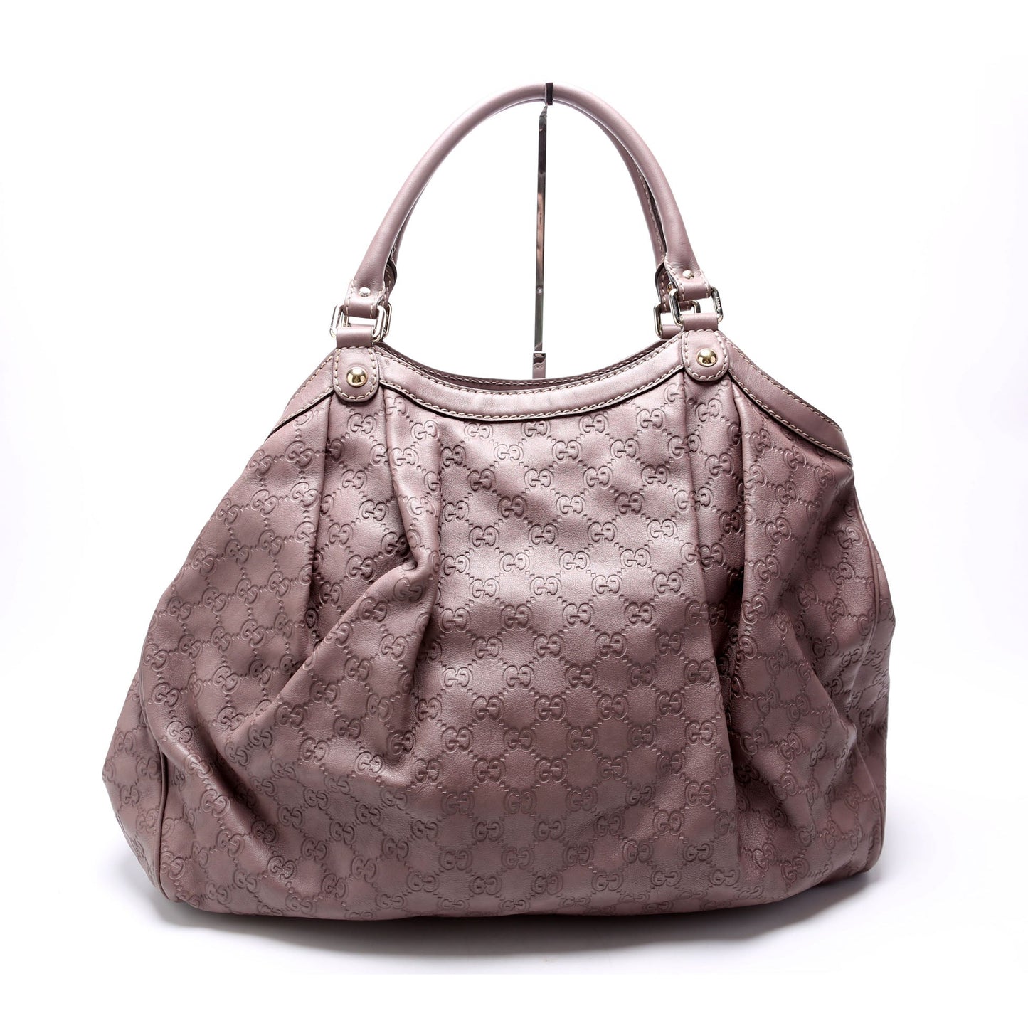 Gucci Sukey Mauve Leather Large Travel Bag