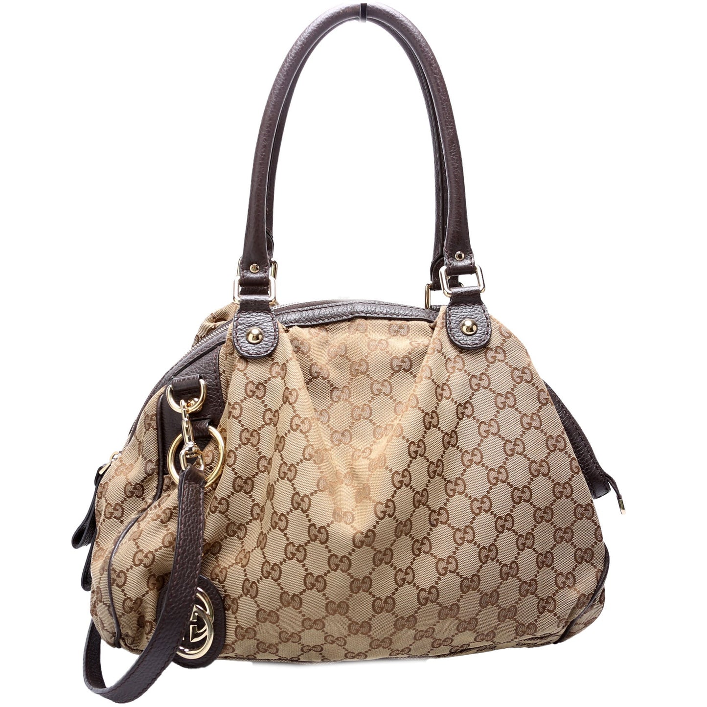 Gucci GG Sukey Boston Canvas Medium Travel Bag