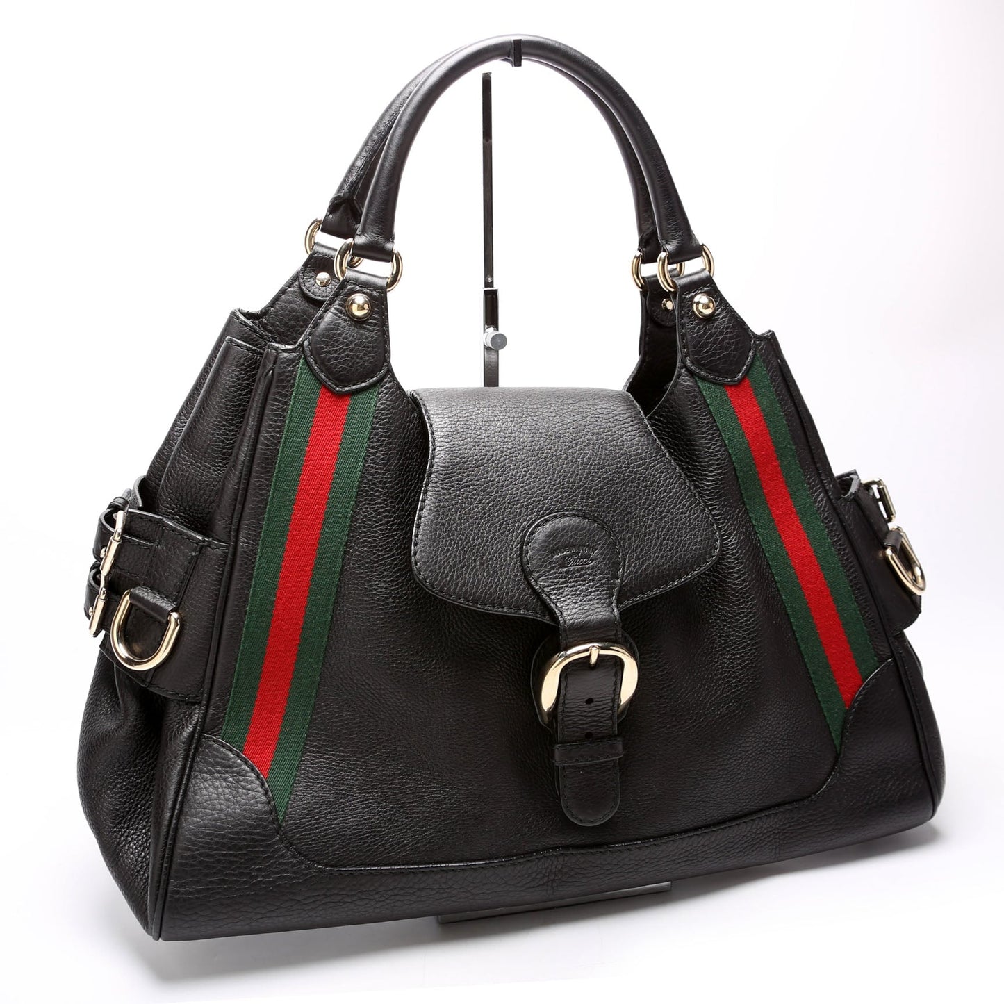Gucci Web Heritage Leather Shoulder Bag
