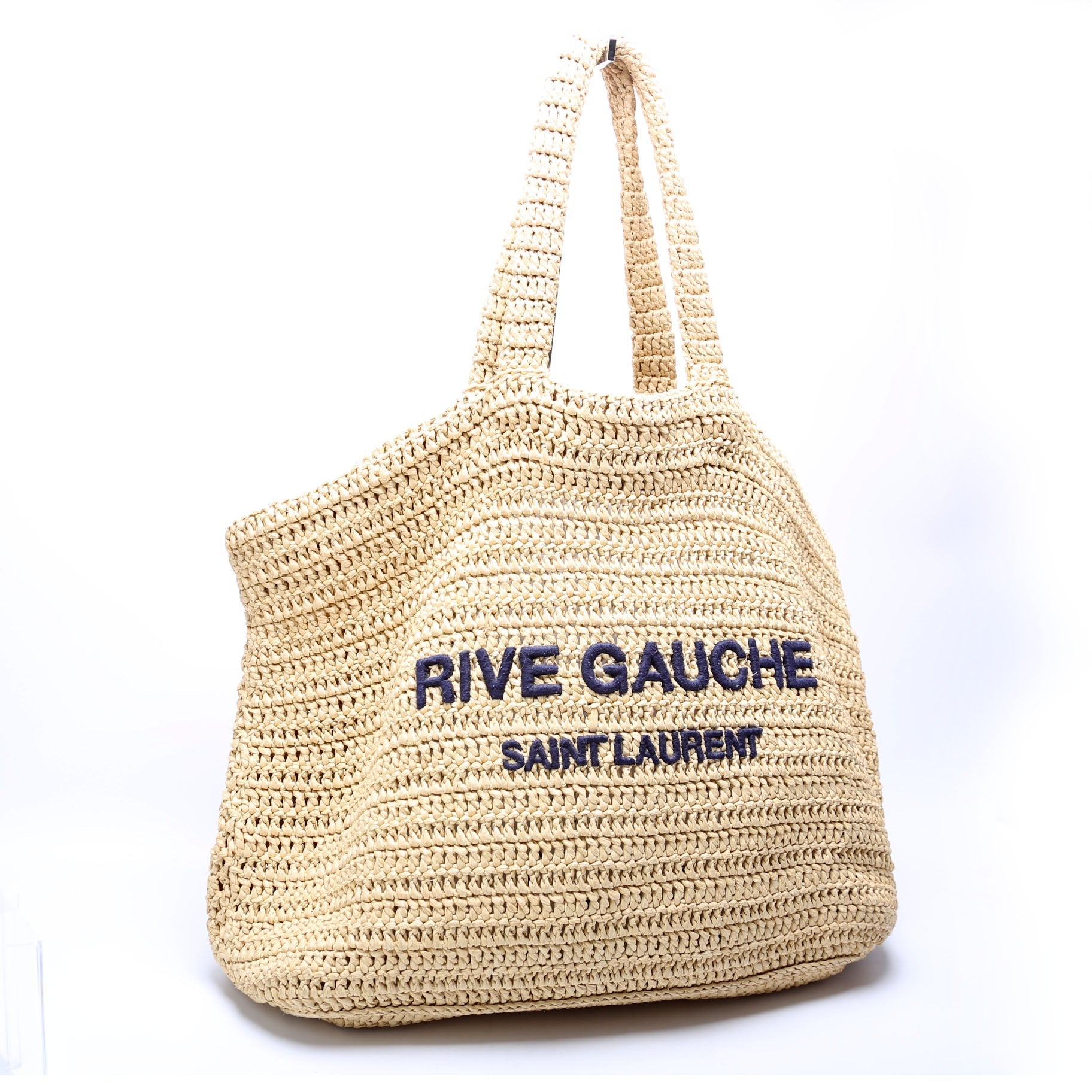 YSL Saint Laurent Saint Laurent Rive Gauche Tote Bag Raffia