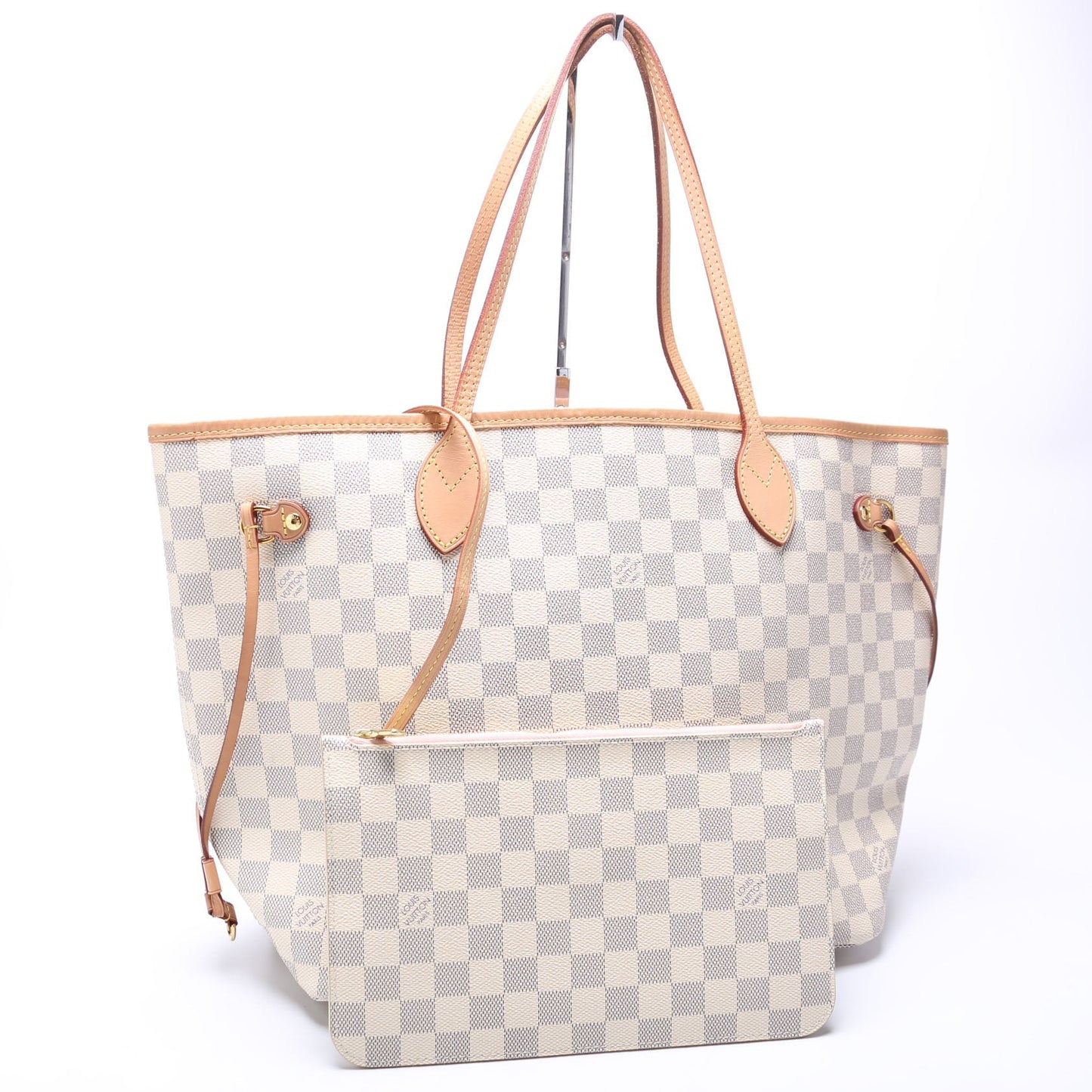 Louis Vuitton Neverfull W MM Azur Damier Pink Wallet Case