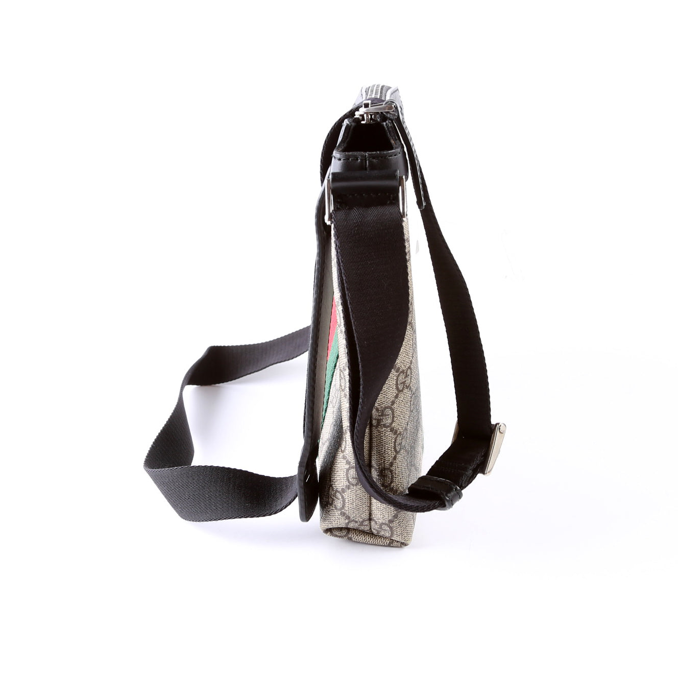 Gucci GG Supreme Web Messenger Black Travel Bag