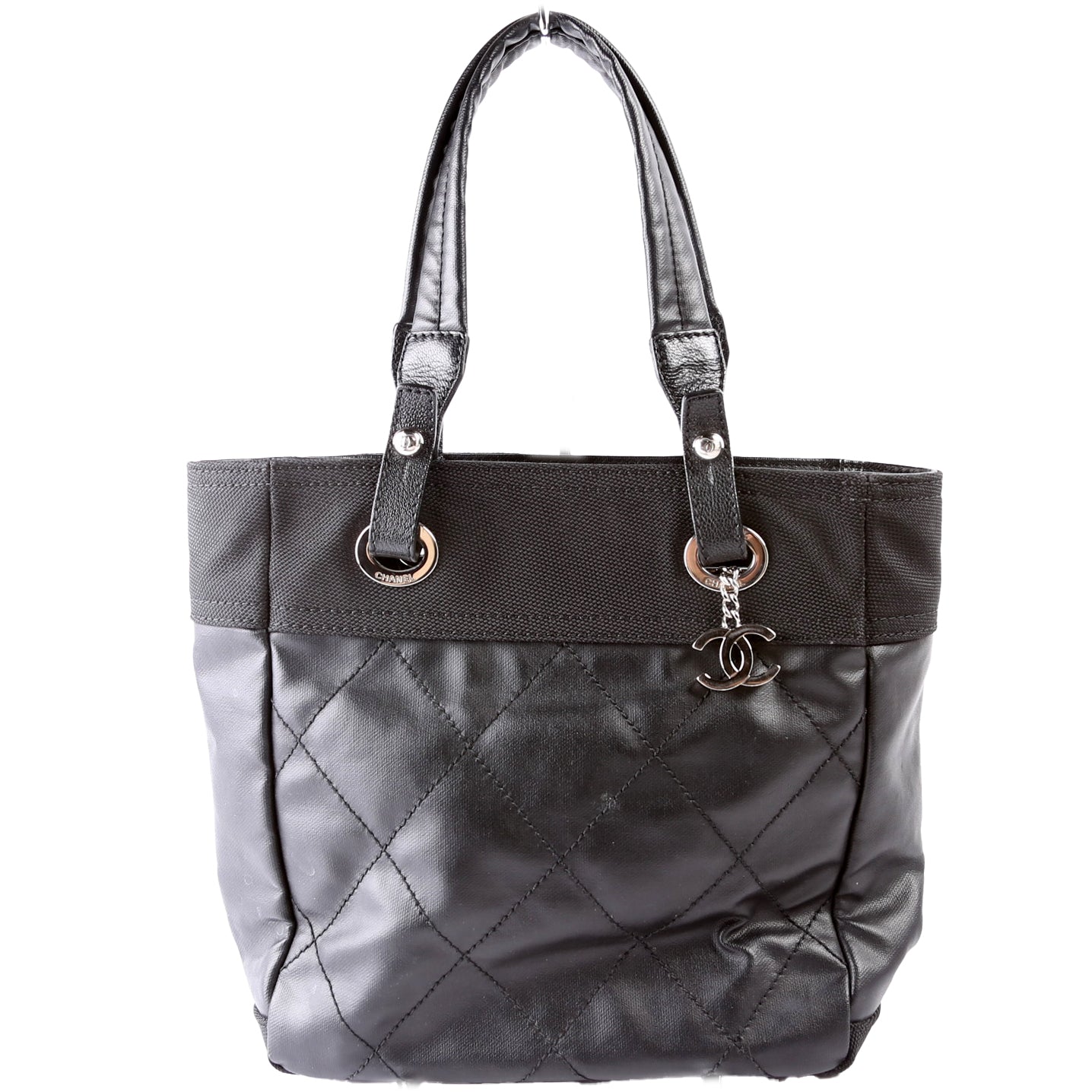 Chanel Biarritz Coated Black Canvas Coated Canvas Apparel
