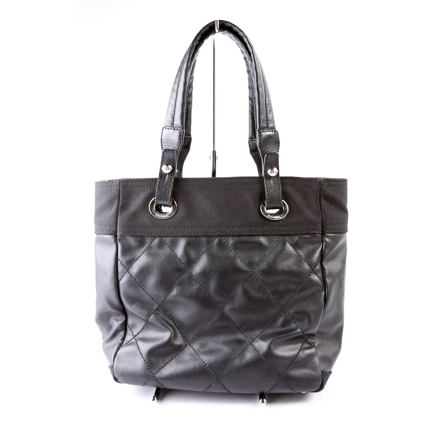 Chanel Biarritz Coated Black Canvas Coated Canvas Apparel