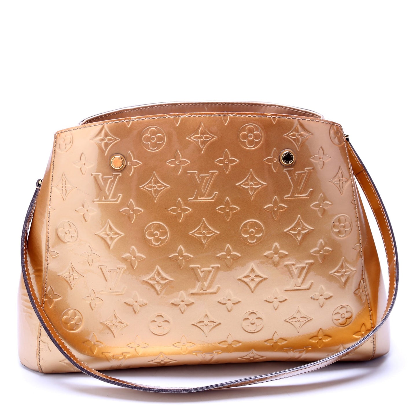 Louis Vuitton Montaigne MM Vernis Gold Handbag