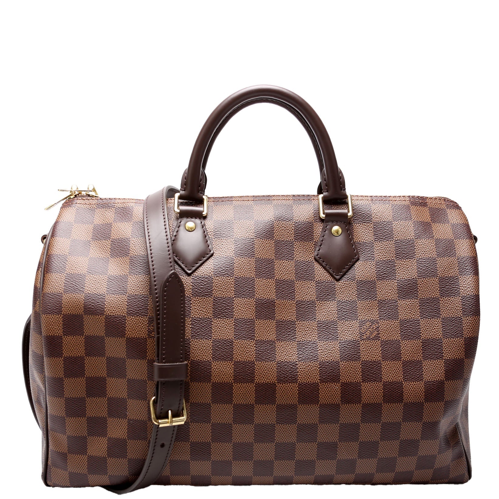 Louis Vuitton Speedy 35 Bandouliere Ebene Damier Handbag Ebene 10