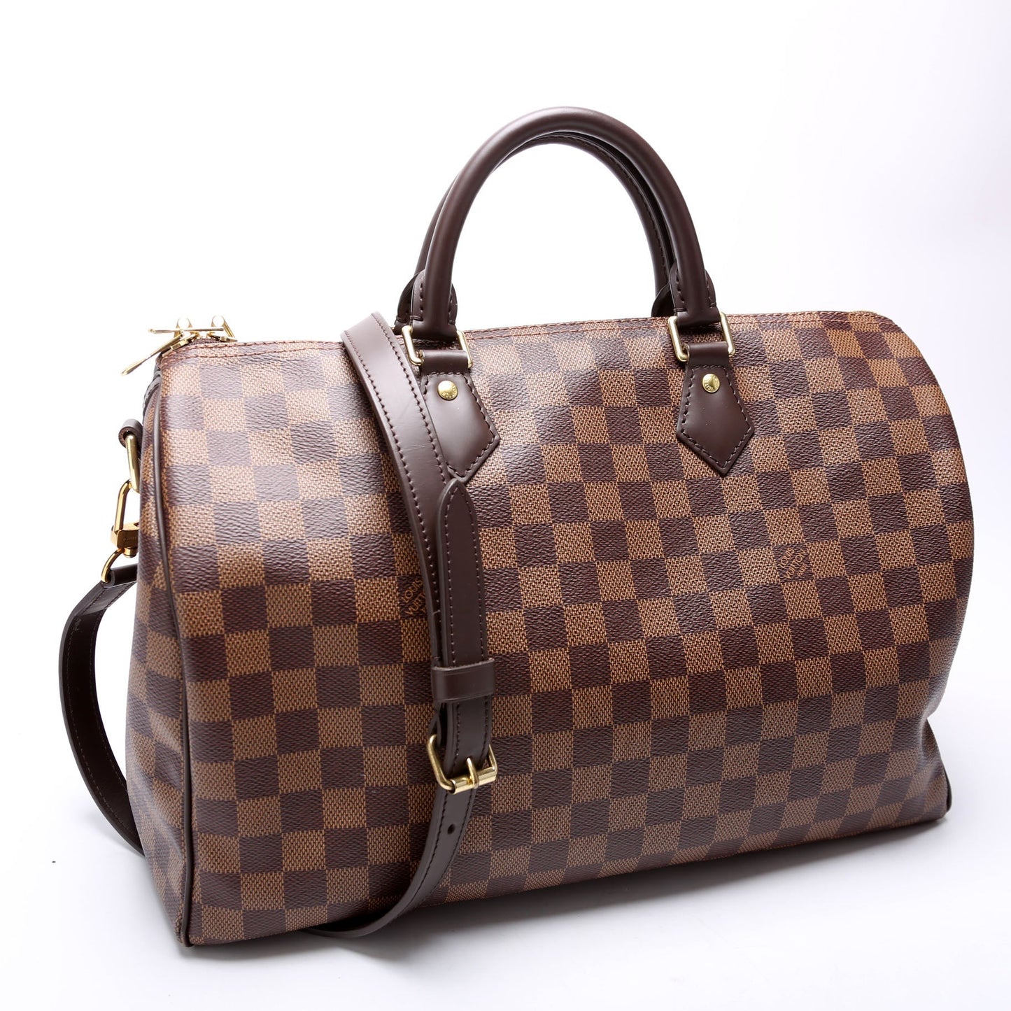 Louis Vuitton Speedy 35 Bandouliere Ebene Damier Handbag Ebene 10