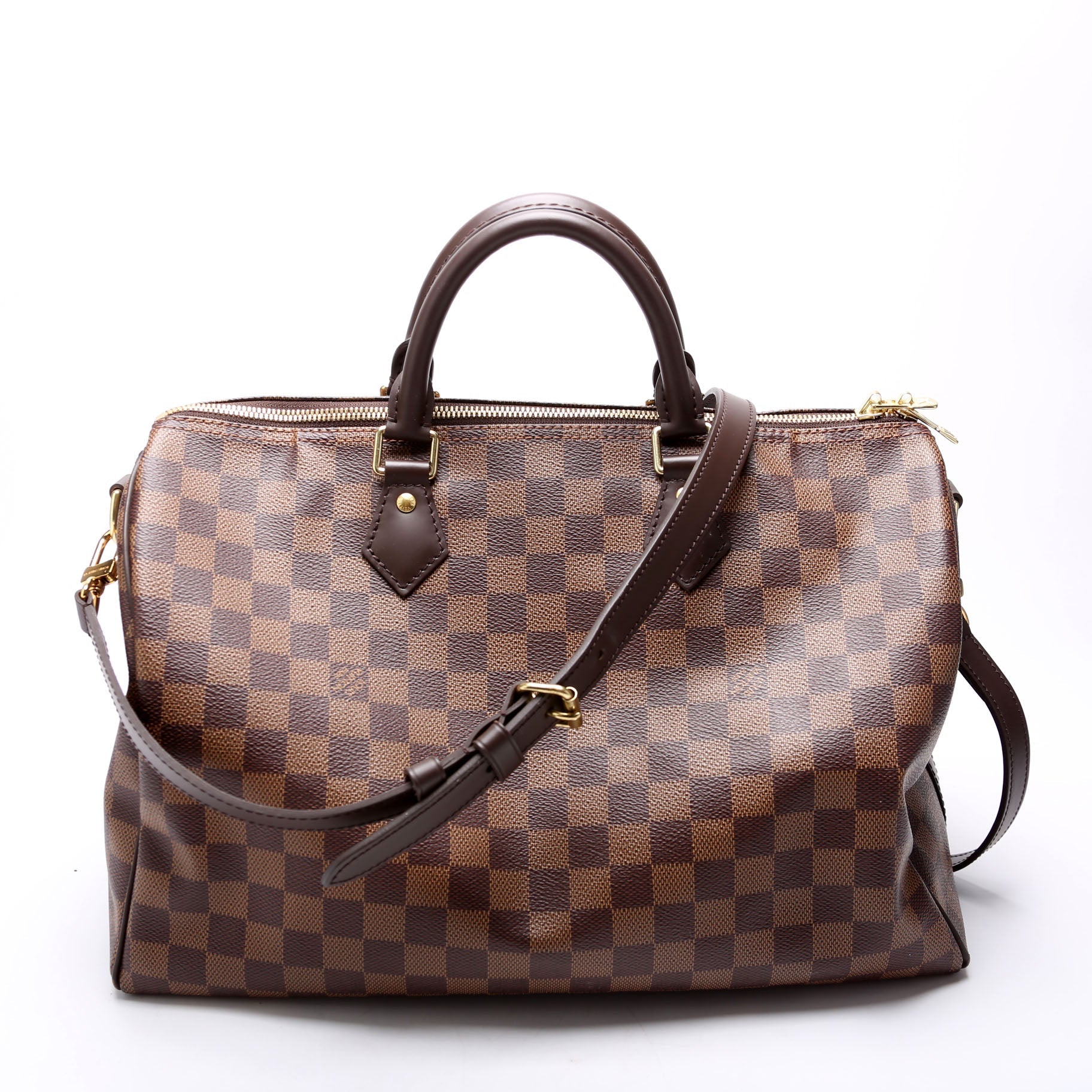 Louis Vuitton Speedy 35 Bandouliere Ebene Damier Handbag Ebene 10
