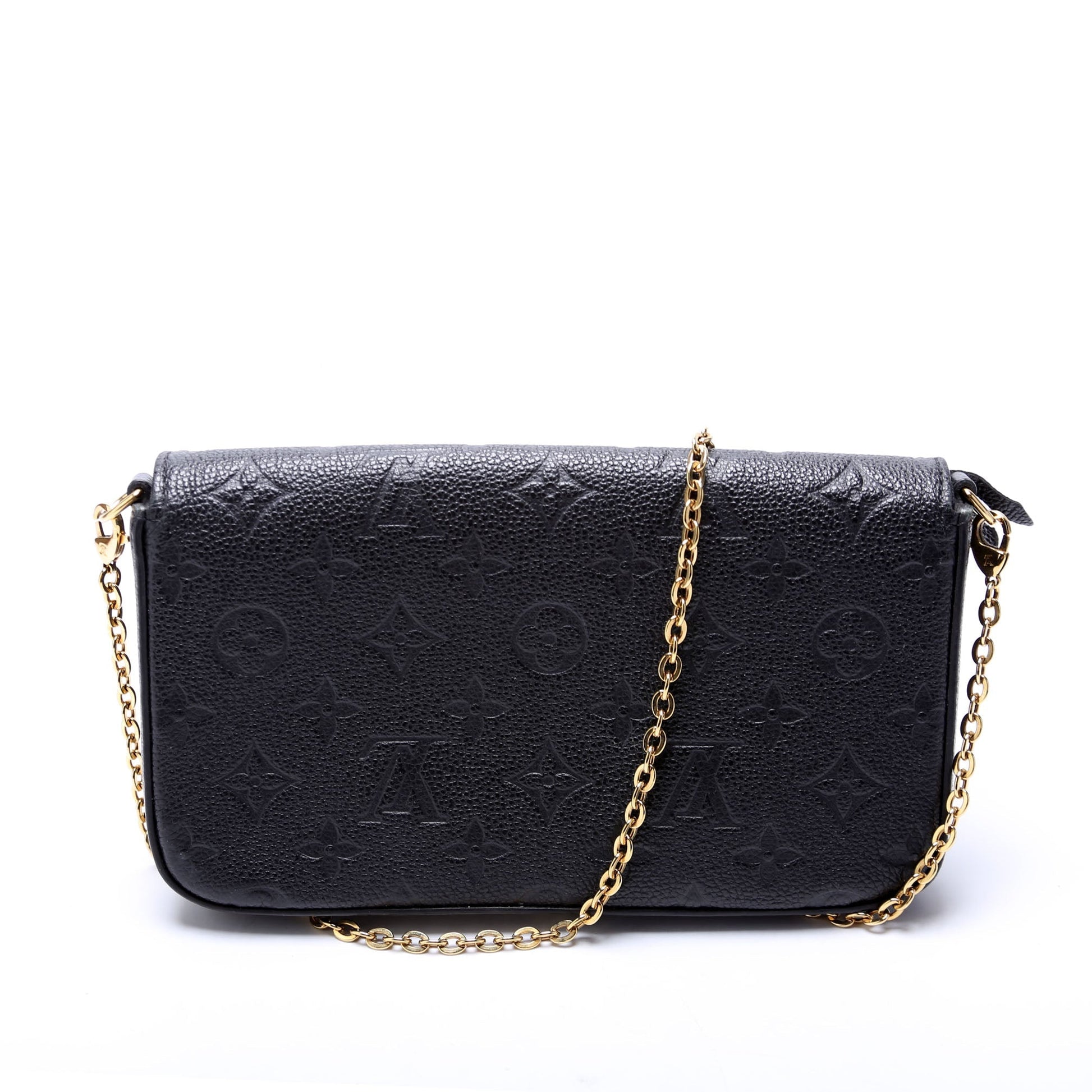 Louis Vuitton Pochette Felicie Empreinte Black Clutch Bag Black 4