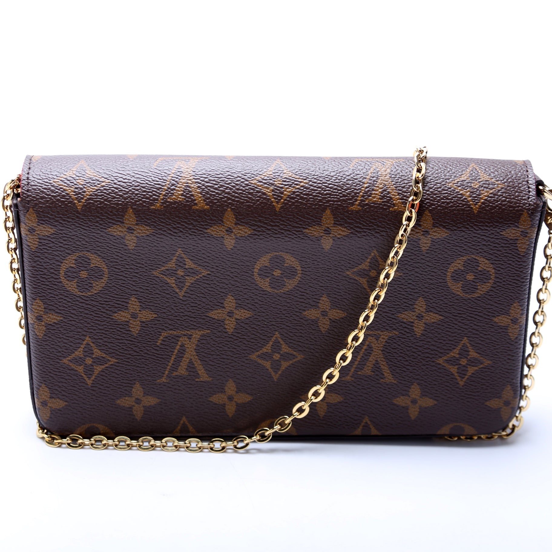 Louis Vuitton Pochette Felicie Berry Monogram Clutch Bag Berry 3