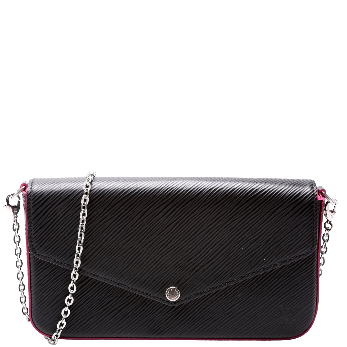 Louis Vuitton Pochette Felicie Epi Black Clutch Bag