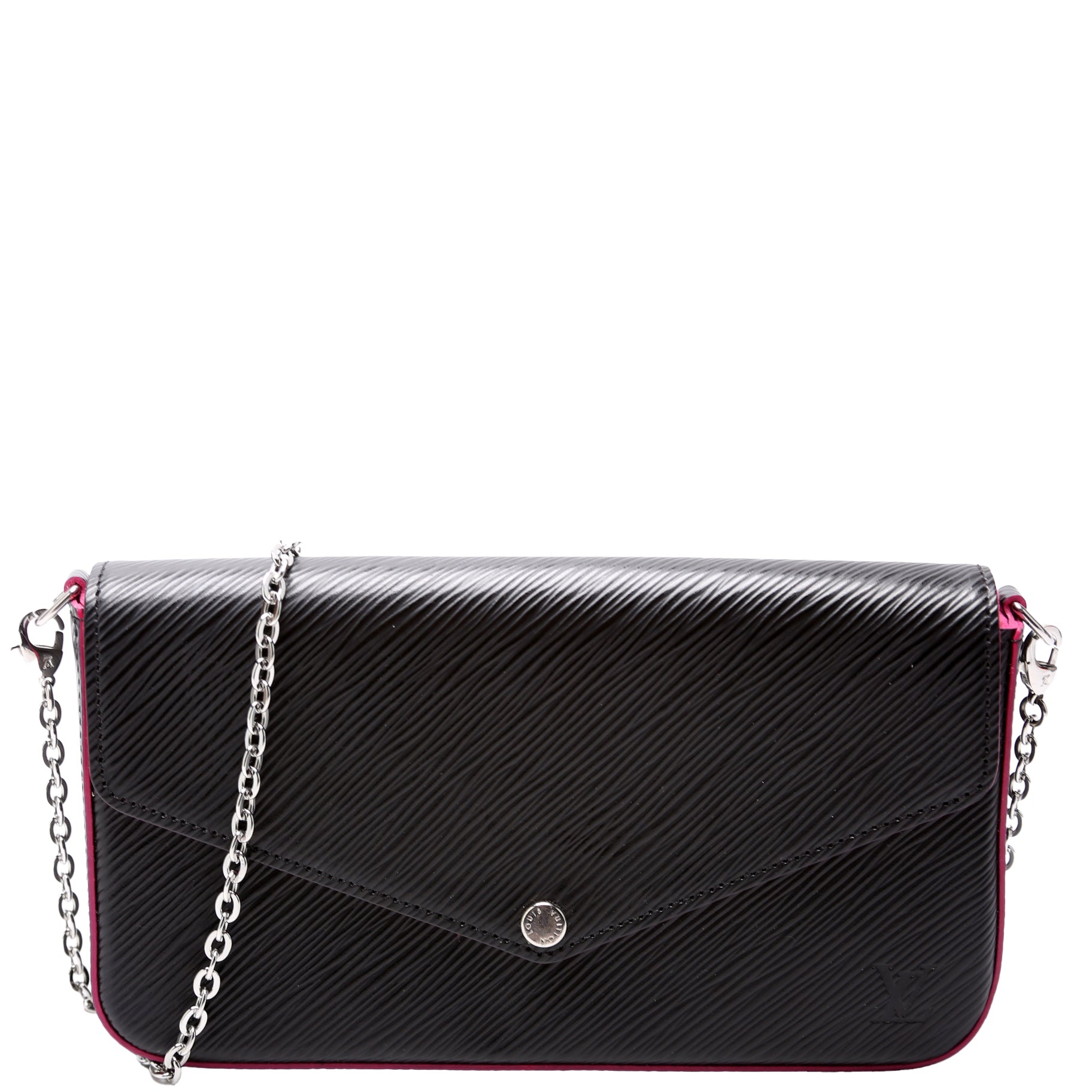 Louis Vuitton Pochette Felicie Epi Black Clutch Bag