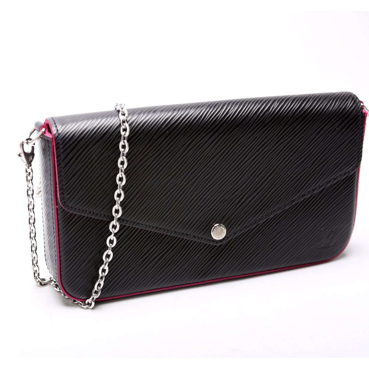 Louis Vuitton Pochette Felicie Epi Black Clutch Bag