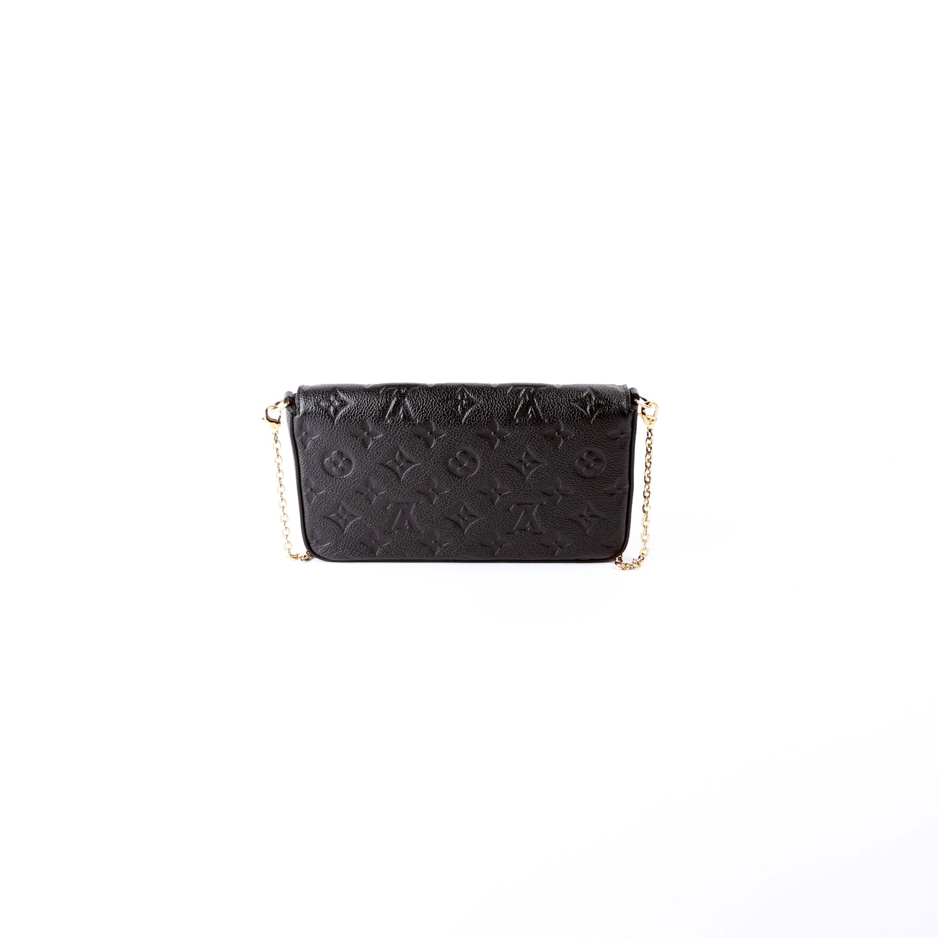 Louis Vuitton Pochette Felicie Empreinte Black Clutch Bag Black 5