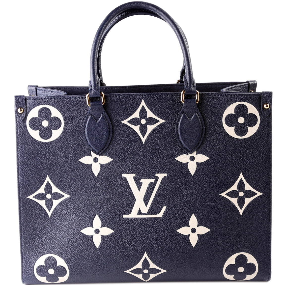 Louis Vuitton ONTHEGO MM Bicolor Navy Empreinte Handbag