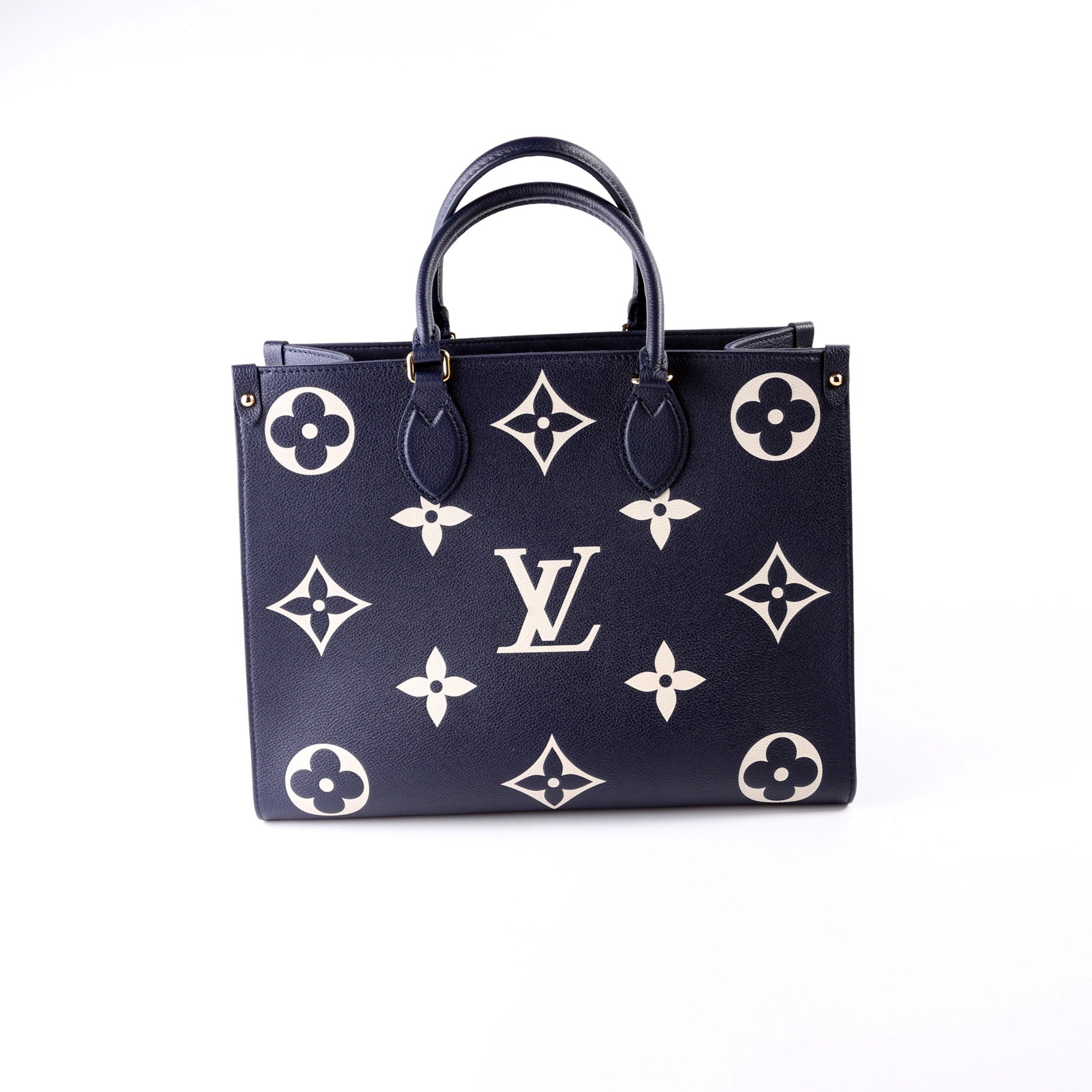 Louis Vuitton ONTHEGO MM Bicolor Navy Empreinte Handbag