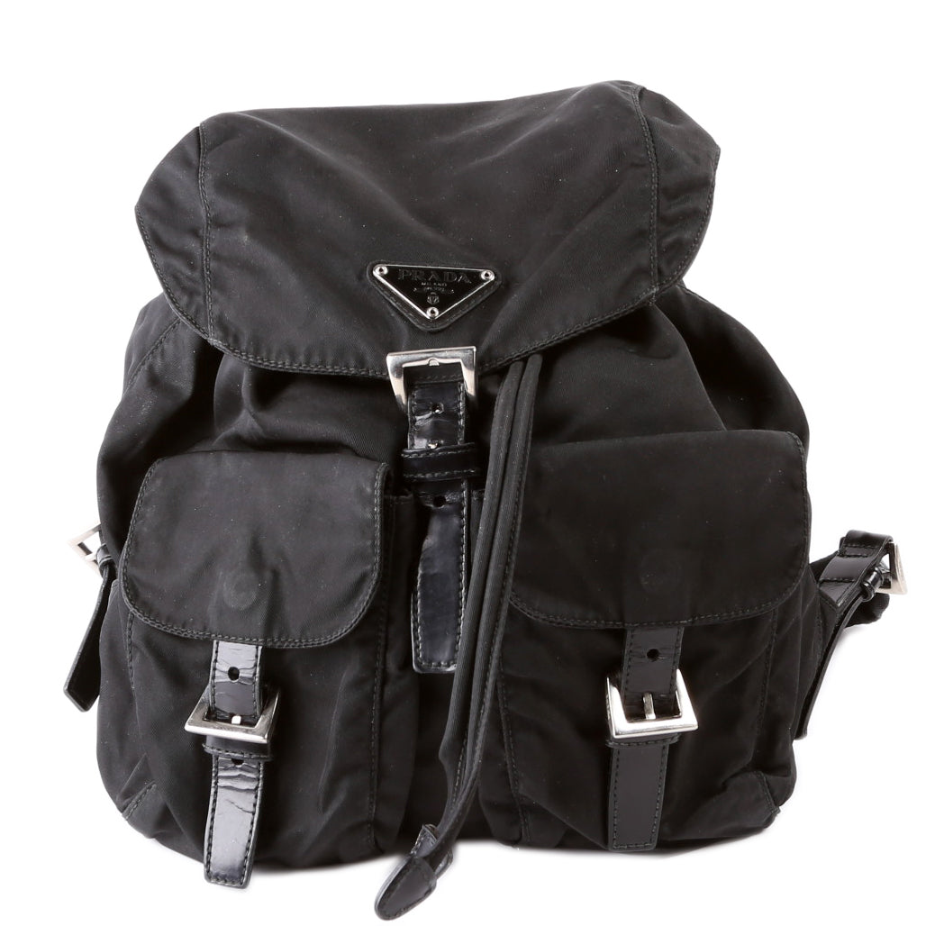 Prada Backpack Bag Nylon Black