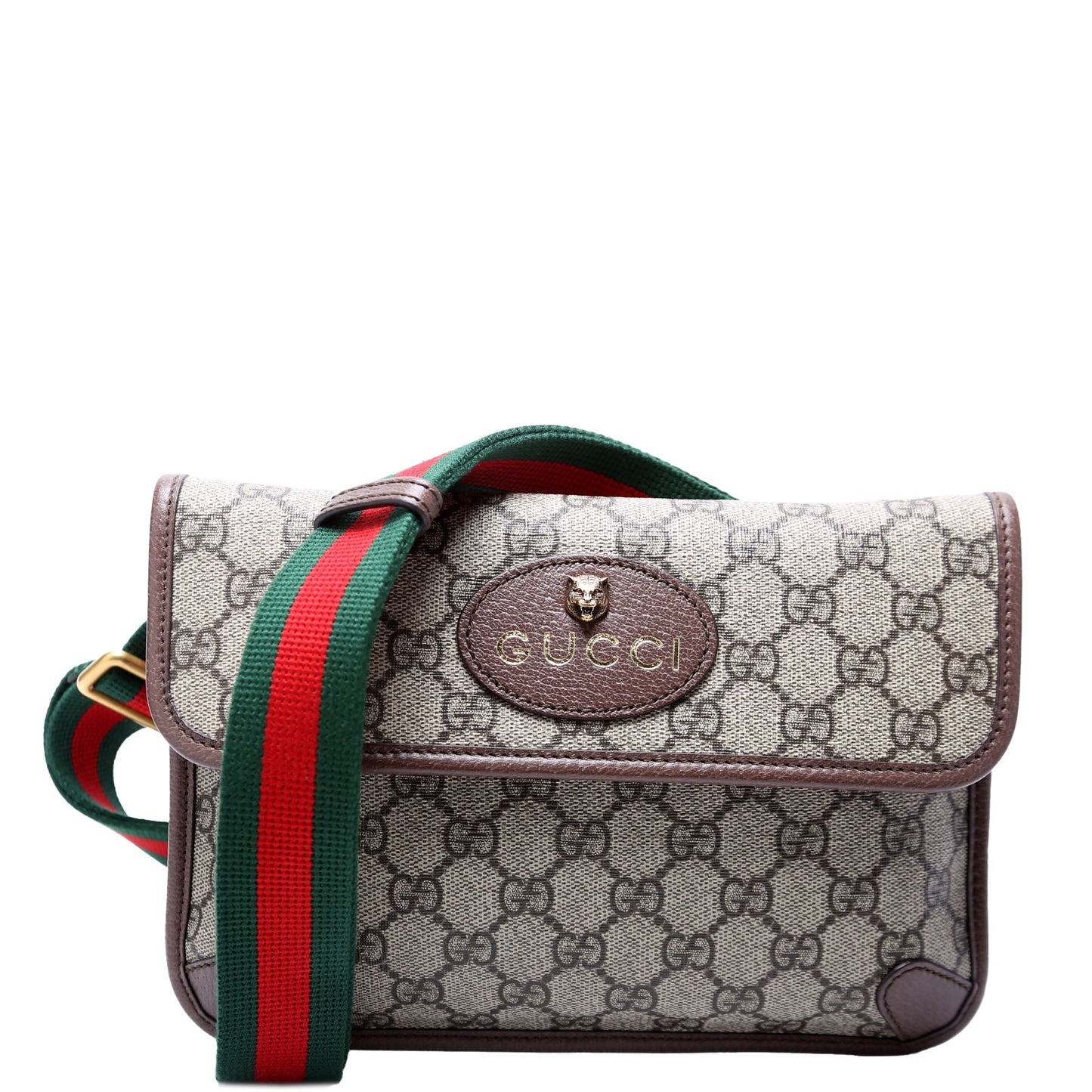 Gucci GG Supreme Neo Web Brown Belt Bag Brown