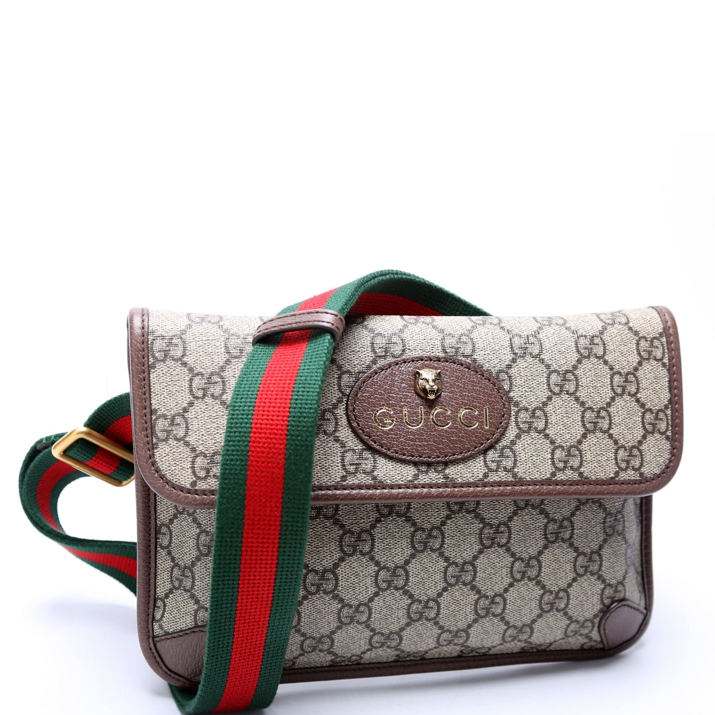 Gucci GG Supreme Neo Web Brown Belt Bag Brown
