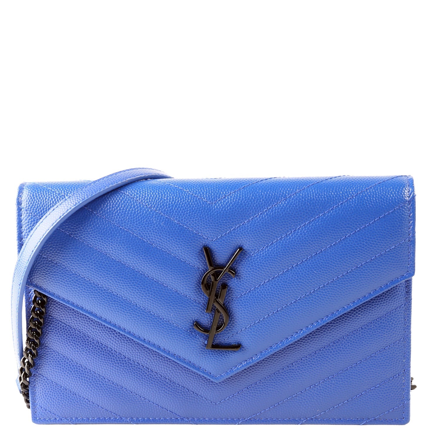 YSL Saint Laurent Saint Laurent Envelope Wallet Bag Blue Chain Travel Bag