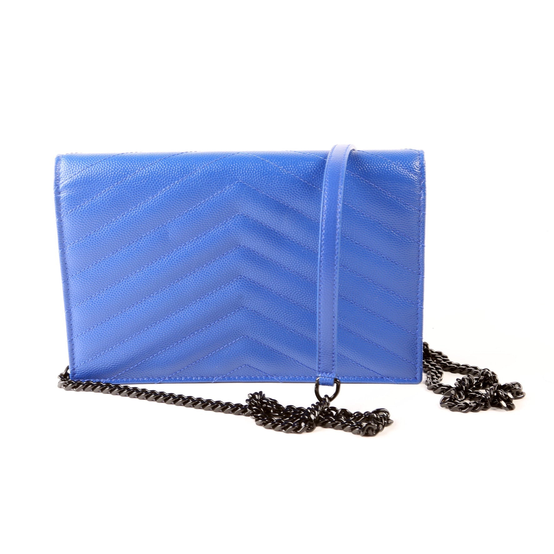 YSL Saint Laurent Saint Laurent Envelope Wallet Bag Blue Chain Travel Bag