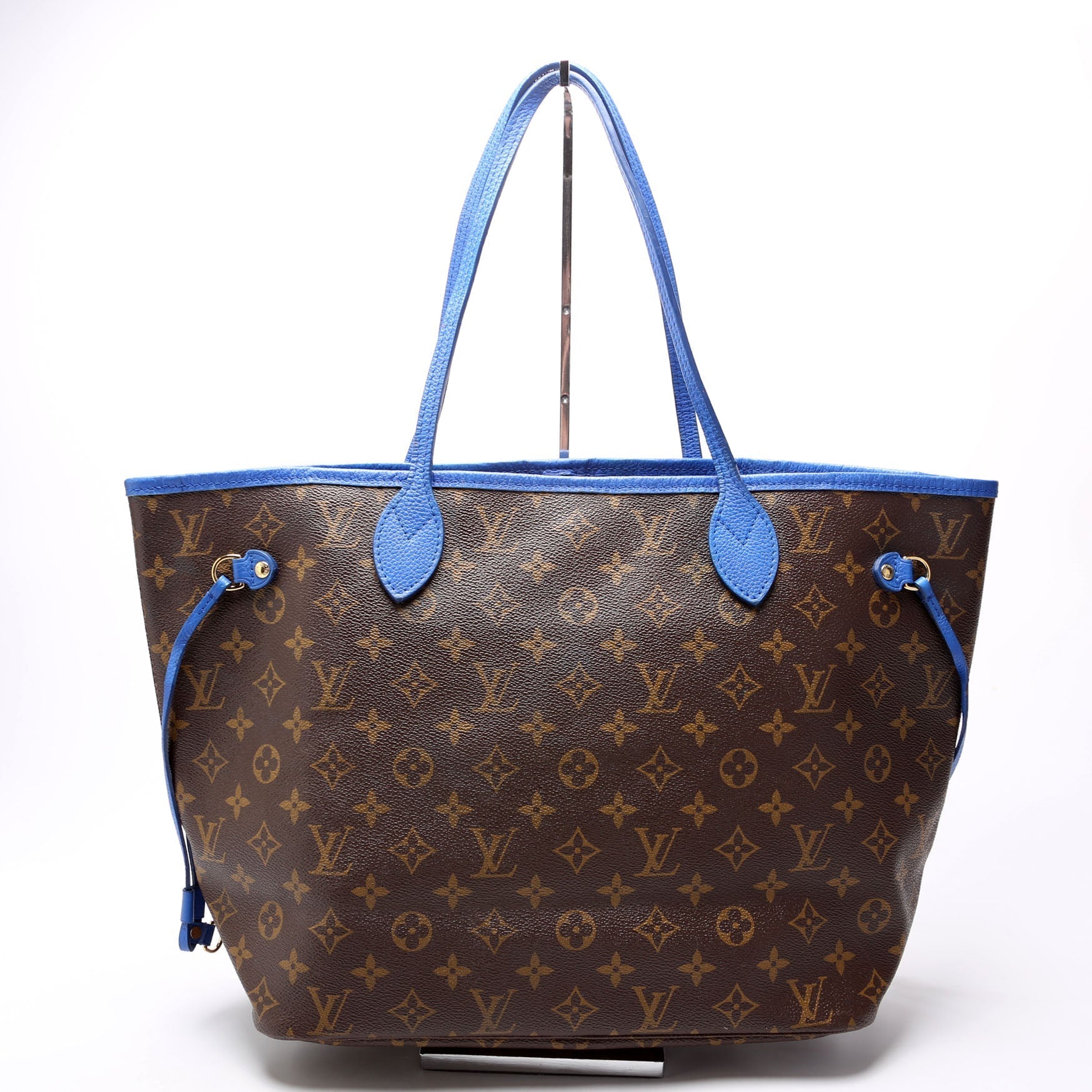 Louis Vuitton Neverfull MM Ikat Monogram Blue Tote Bag
