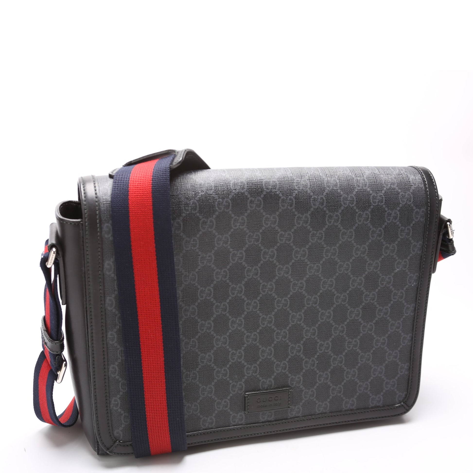 Gucci GG Supreme Messenger Black Travel Bag Messenger Black
