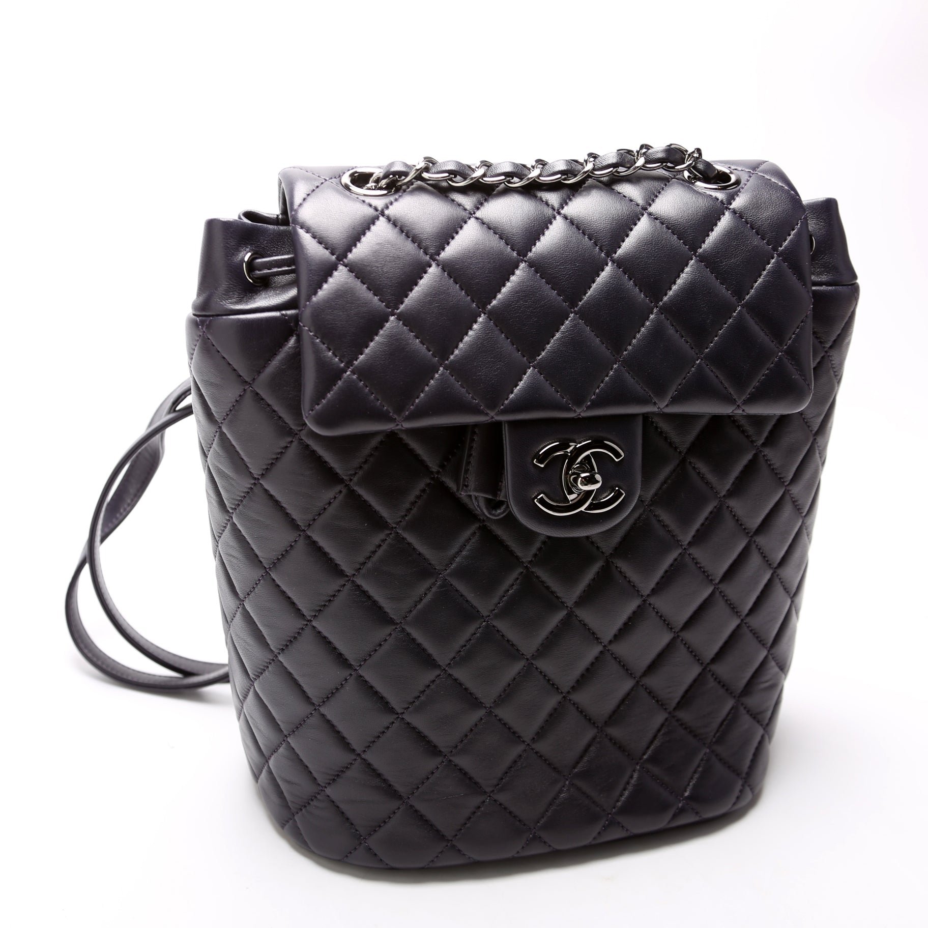 Chanel Urban Spirit Backpack Lambskin Navy Small